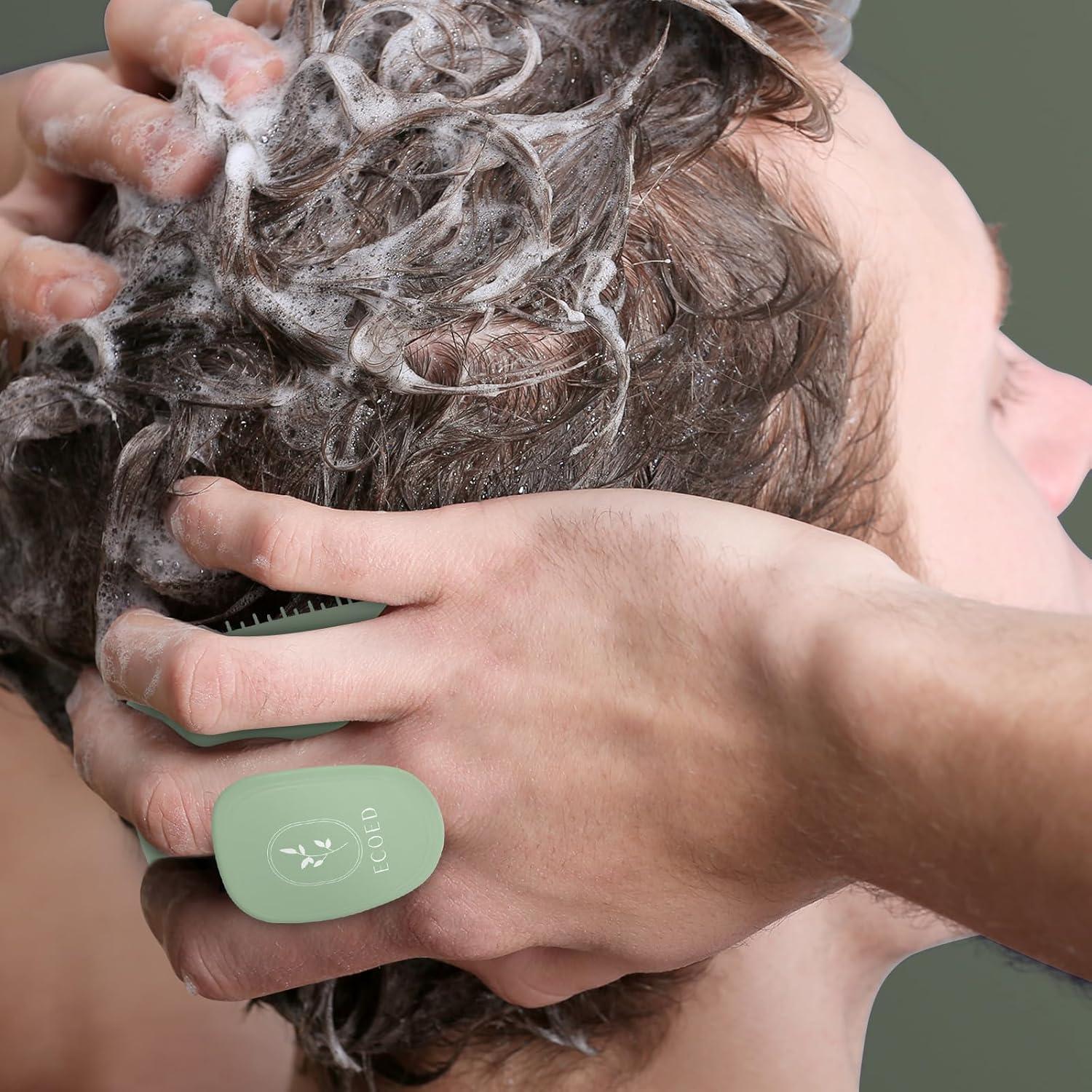 Cepillo de Champú Exfoliador Ecoed Verde para Cuero Cabelludo