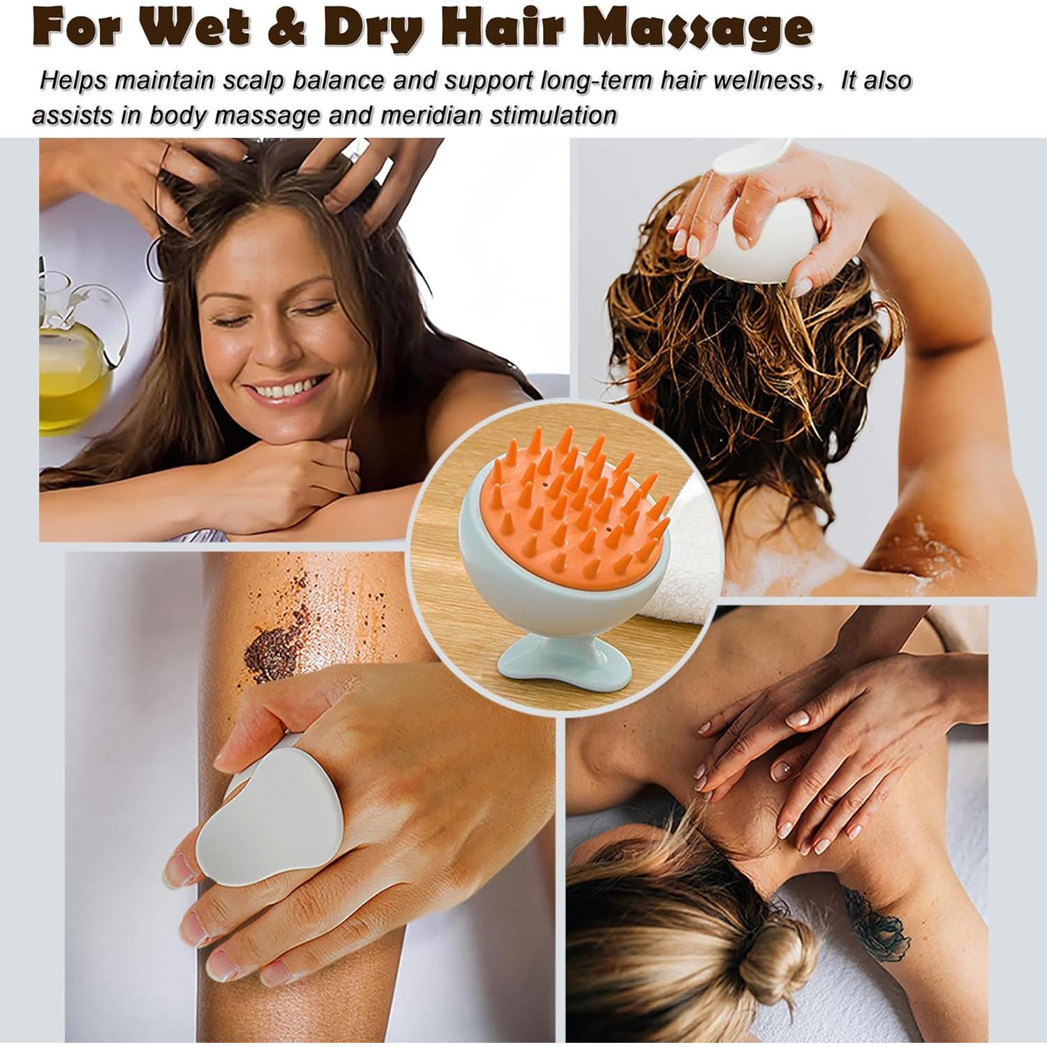 Paquete de 2 Masajeadores de Cuero Cabelludo cghceai 16.5cm
