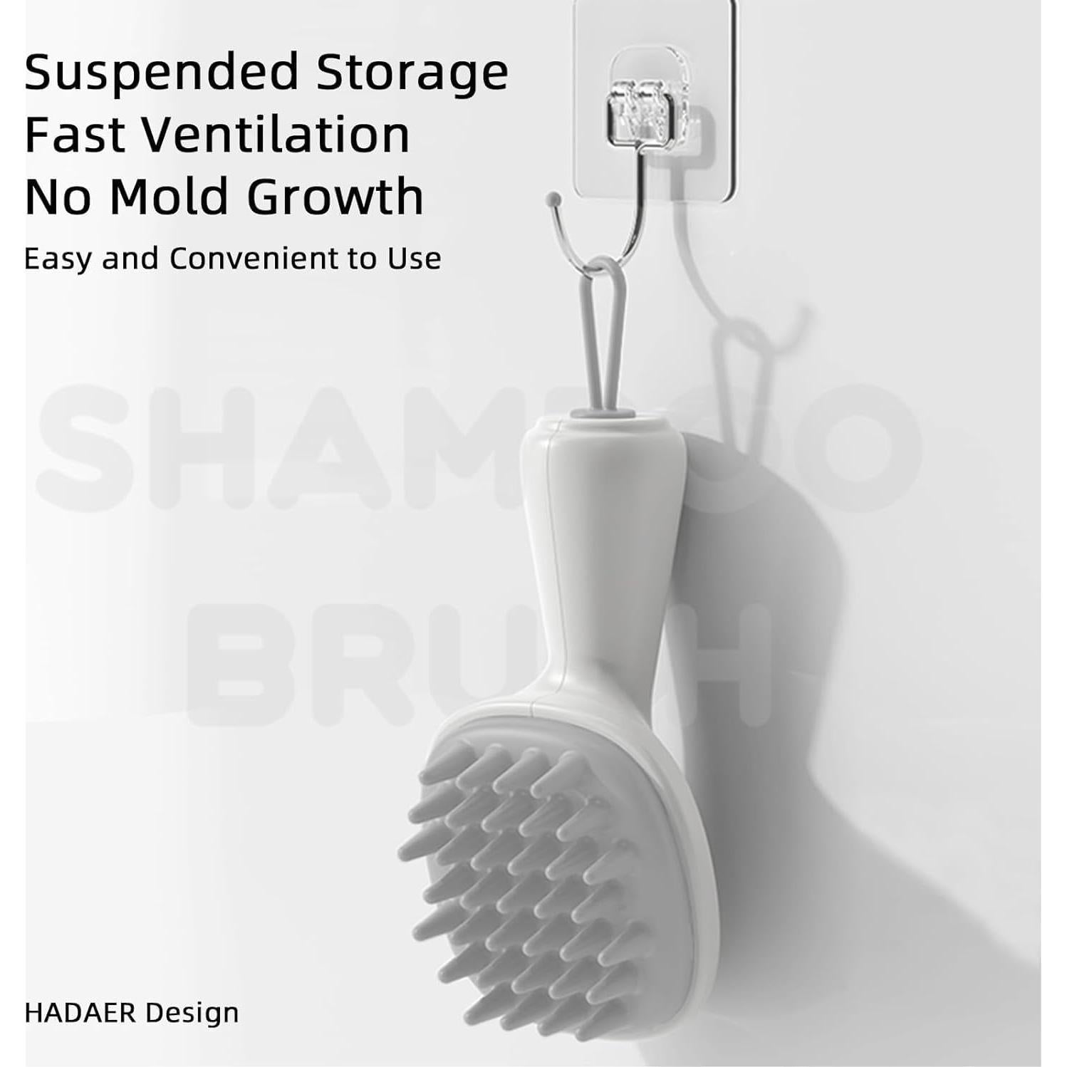 Masajeador y Exfoliador de Cuero Cabelludo HADADER 16cm