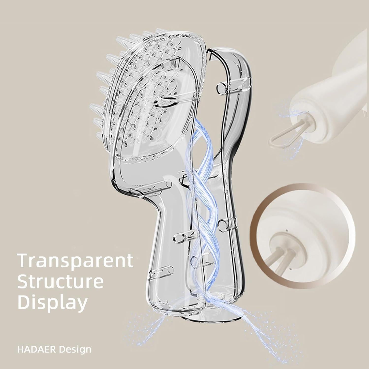 Masajeador y Exfoliador de Cuero Cabelludo HADADER 16cm