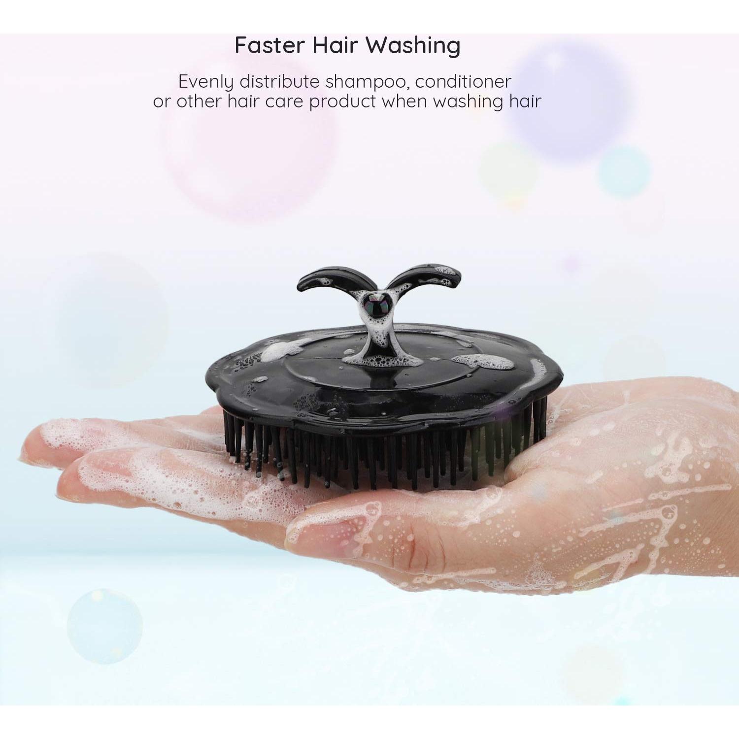 Cepillo de Masaje para Cuero Cabelludo Segbeauty 2 Pcs - Negro