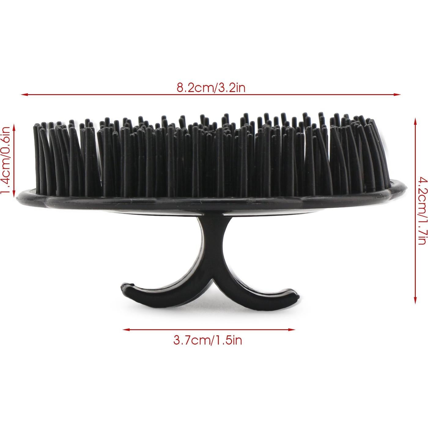 Cepillo de Masaje para Cuero Cabelludo Segbeauty 2 Pcs - Negro