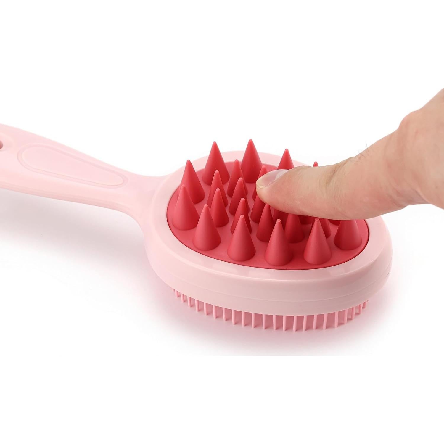 Cepillo Masajeador de Cuero Cabelludo Aethland 2 en 1 con Cerdas de Silicona