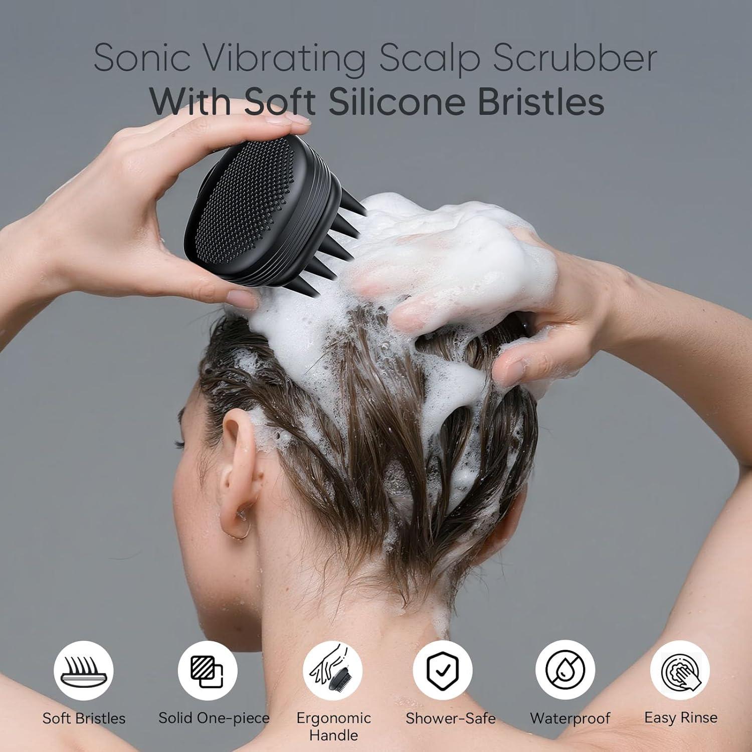 Cepillo de Masaje Eléctrico EKZ para Cuero Cabelludo - Silicona