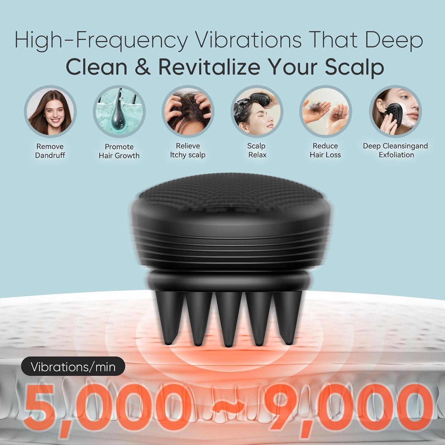 Cepillo de Masaje Eléctrico EKZ para Cuero Cabelludo - Silicona