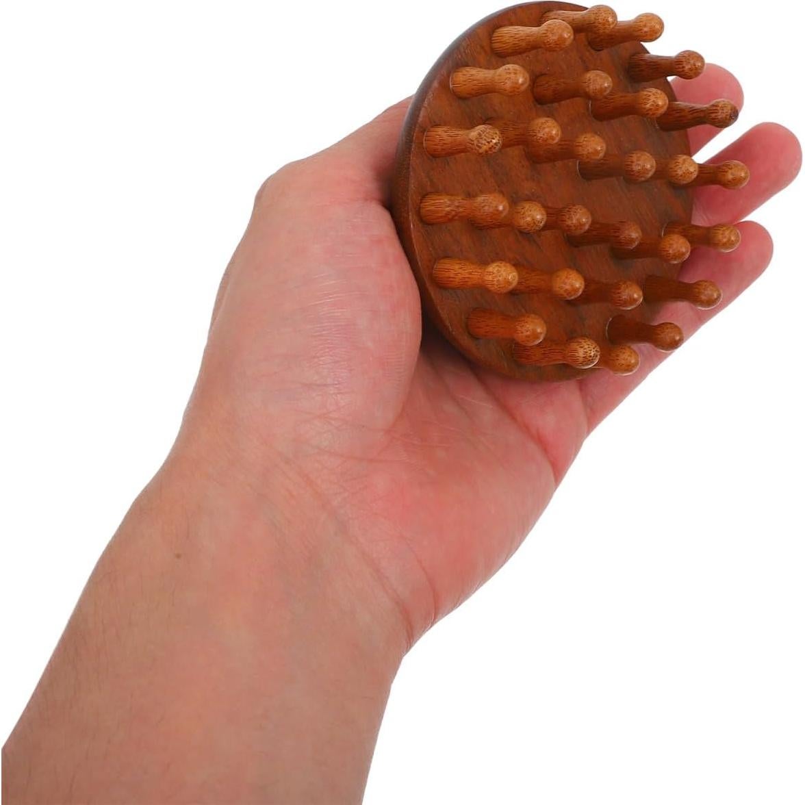 Peine de Madera de Sándalo Gatuida - Masajeador de Cuero Cabelludo