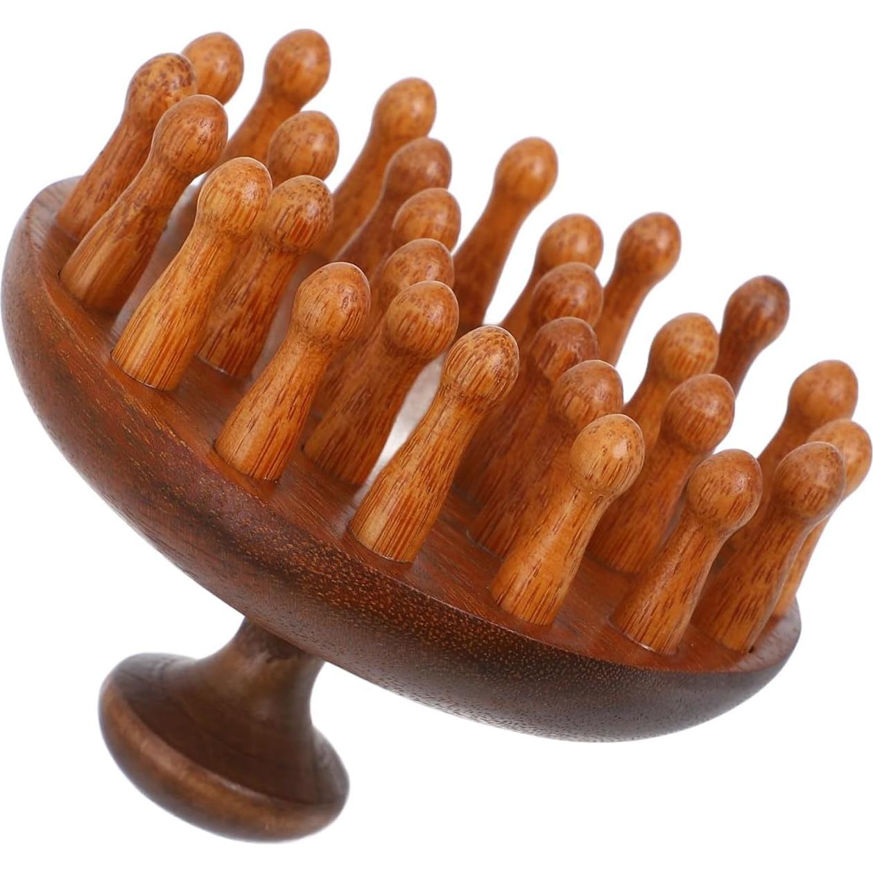 Peine de Madera de Sándalo Gatuida - Masajeador de Cuero Cabelludo