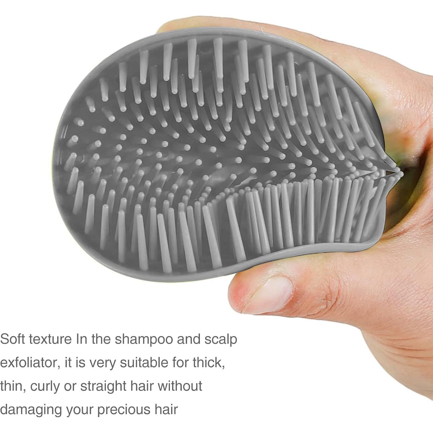 2 Cepillos de Masaje del Cuero Cabelludo Silicona MOGALY