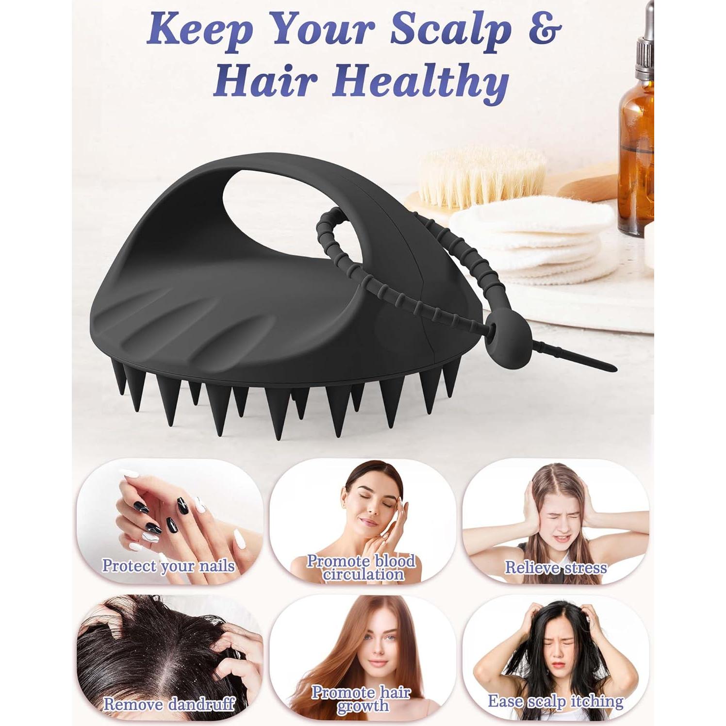 Masajeador de Cuero Cabelludo Manmihealth Silicona Grande 10.5cm