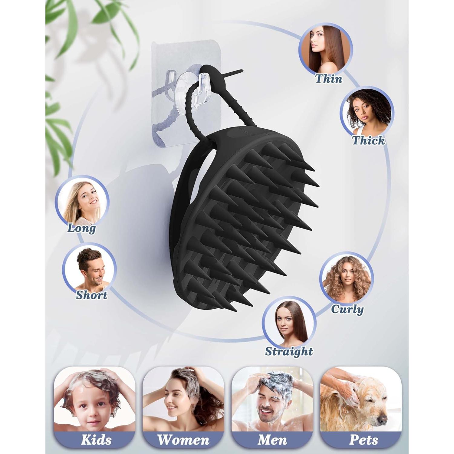 Masajeador de Cuero Cabelludo Manmihealth Silicona Grande 10.5cm