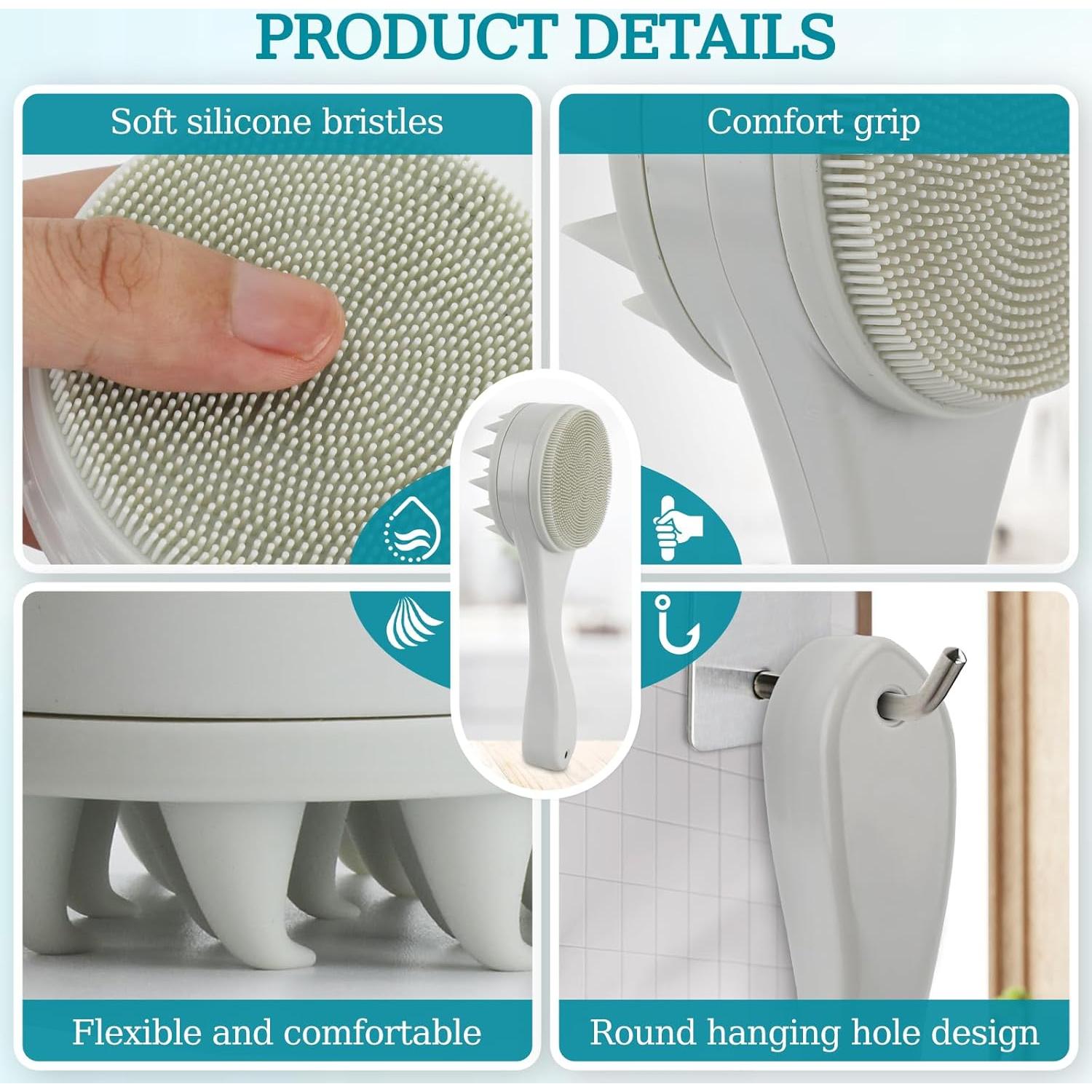 Cepillo de limpieza facial y masajeador Kilihot 2 en 1