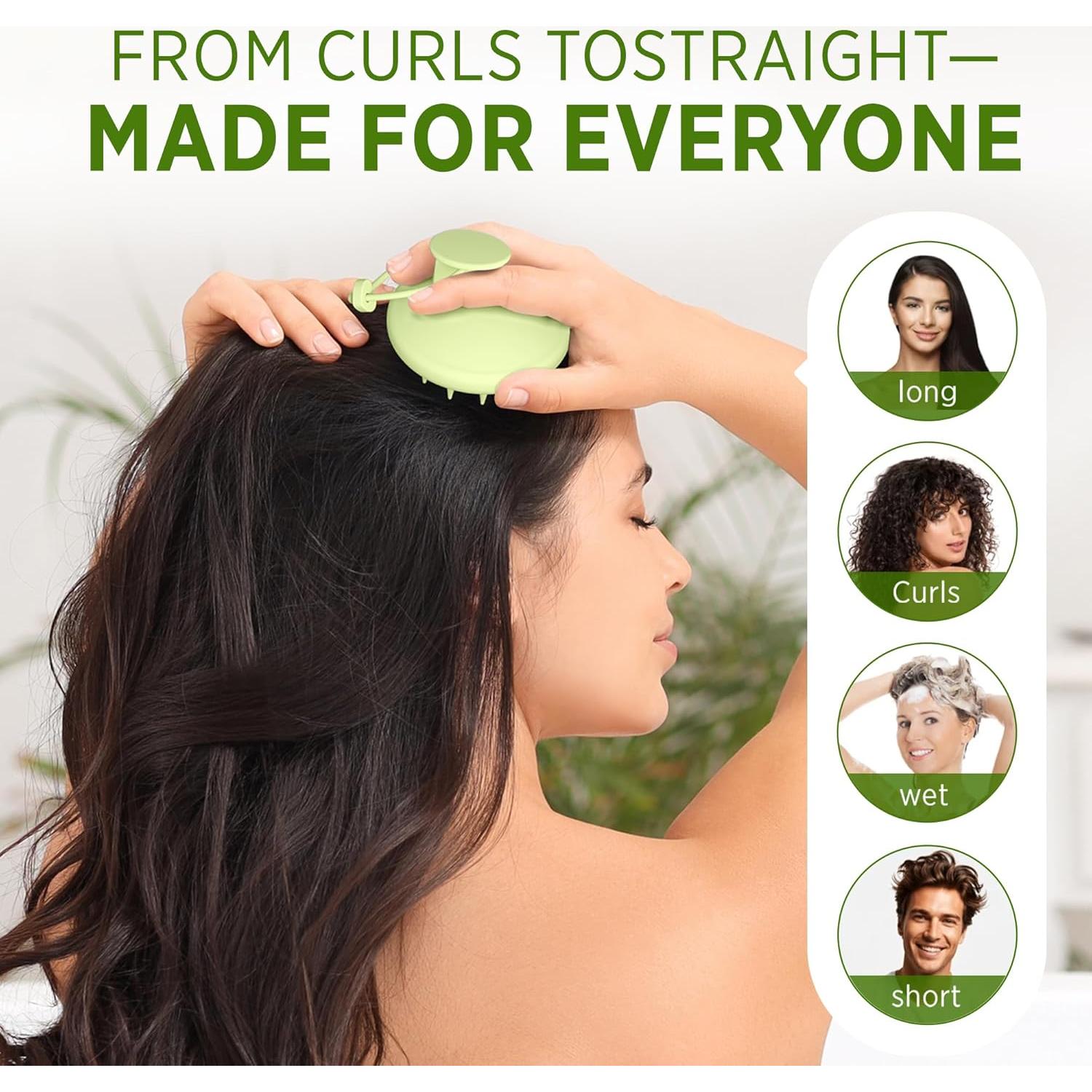 Cepillo Masajeador de Cuero Cabelludo Roycederm - Silicona Suave