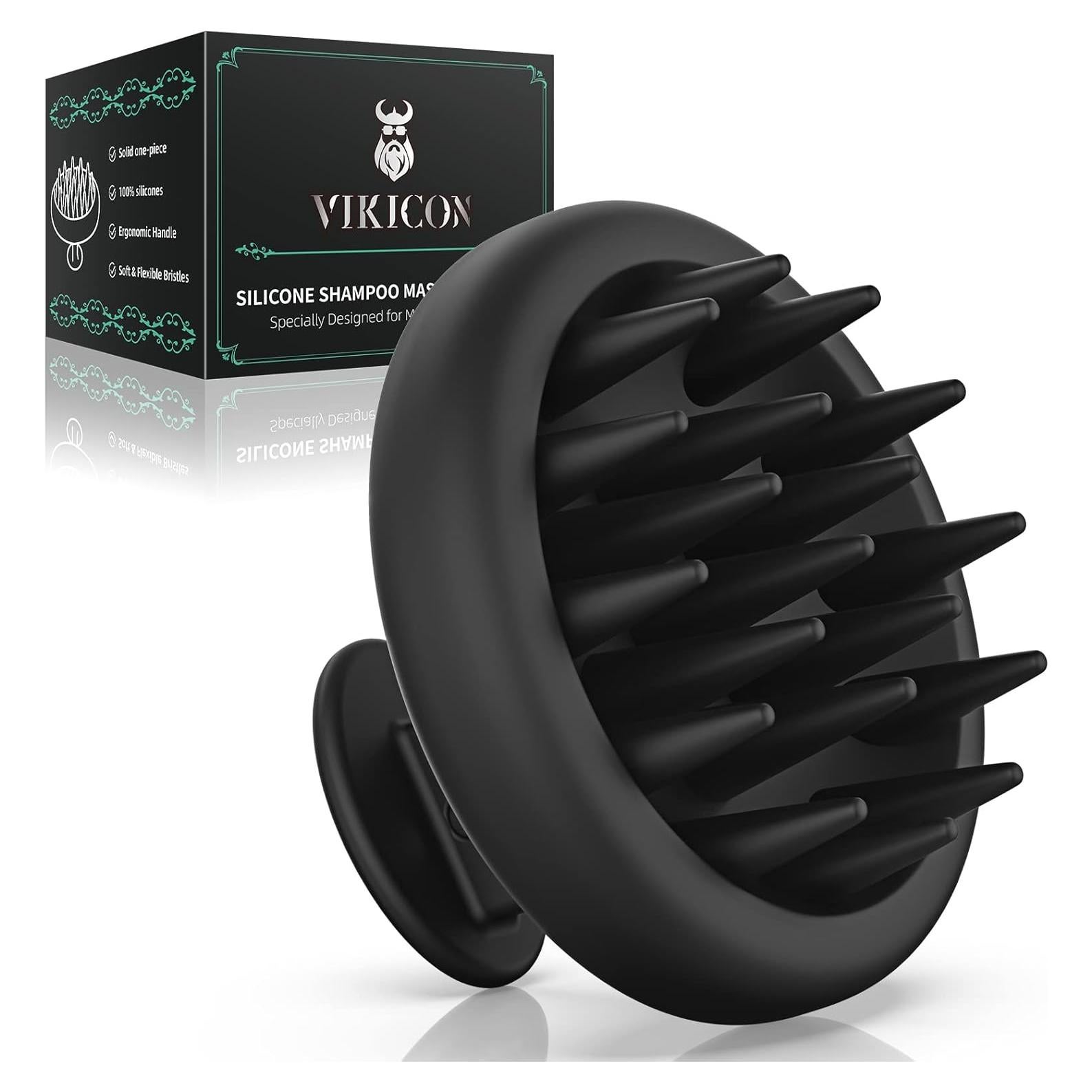 Cepillo de Masaje VIKICON para Cuero Cabelludo y Barba - Silicona