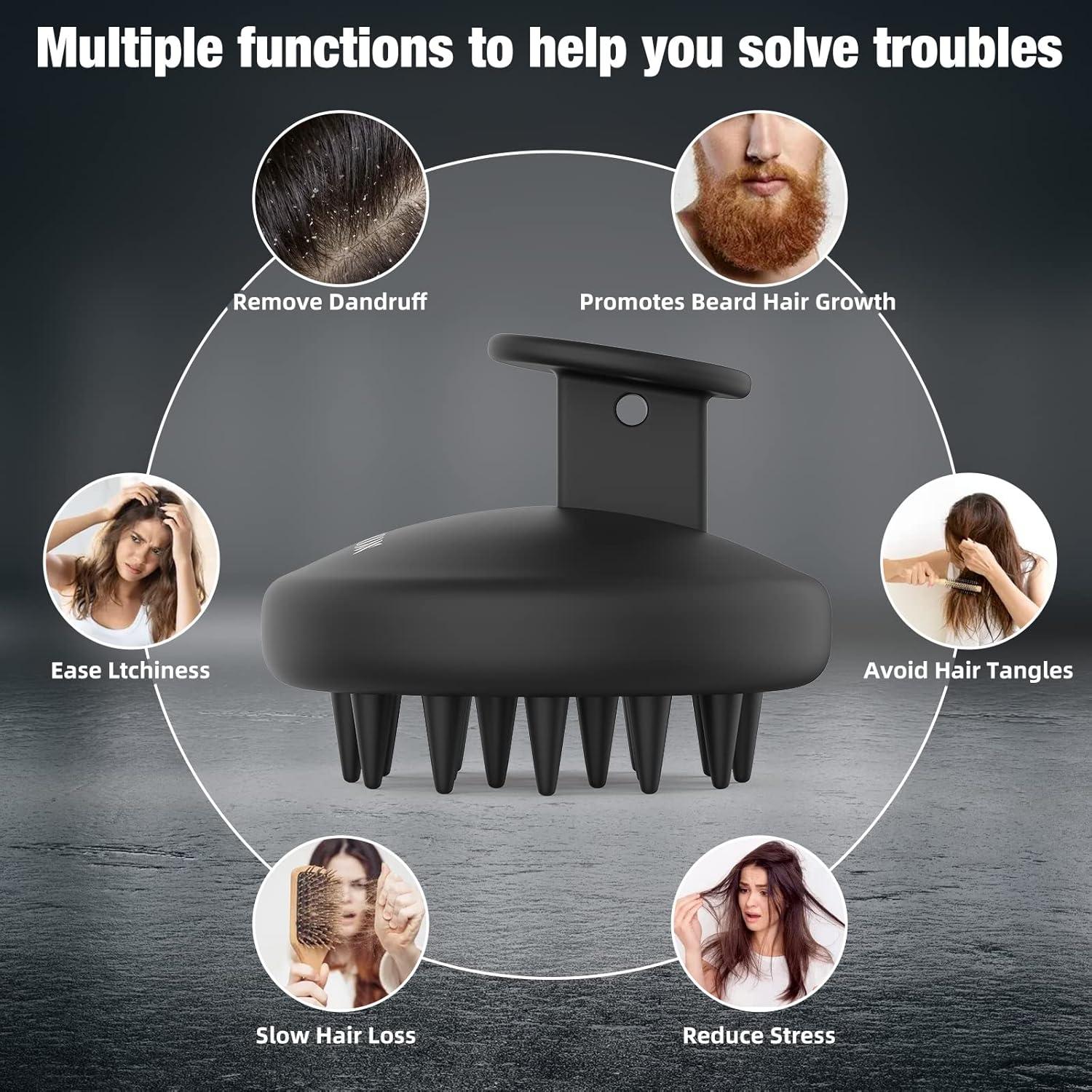 Cepillo de Masaje VIKICON para Cuero Cabelludo y Barba - Silicona