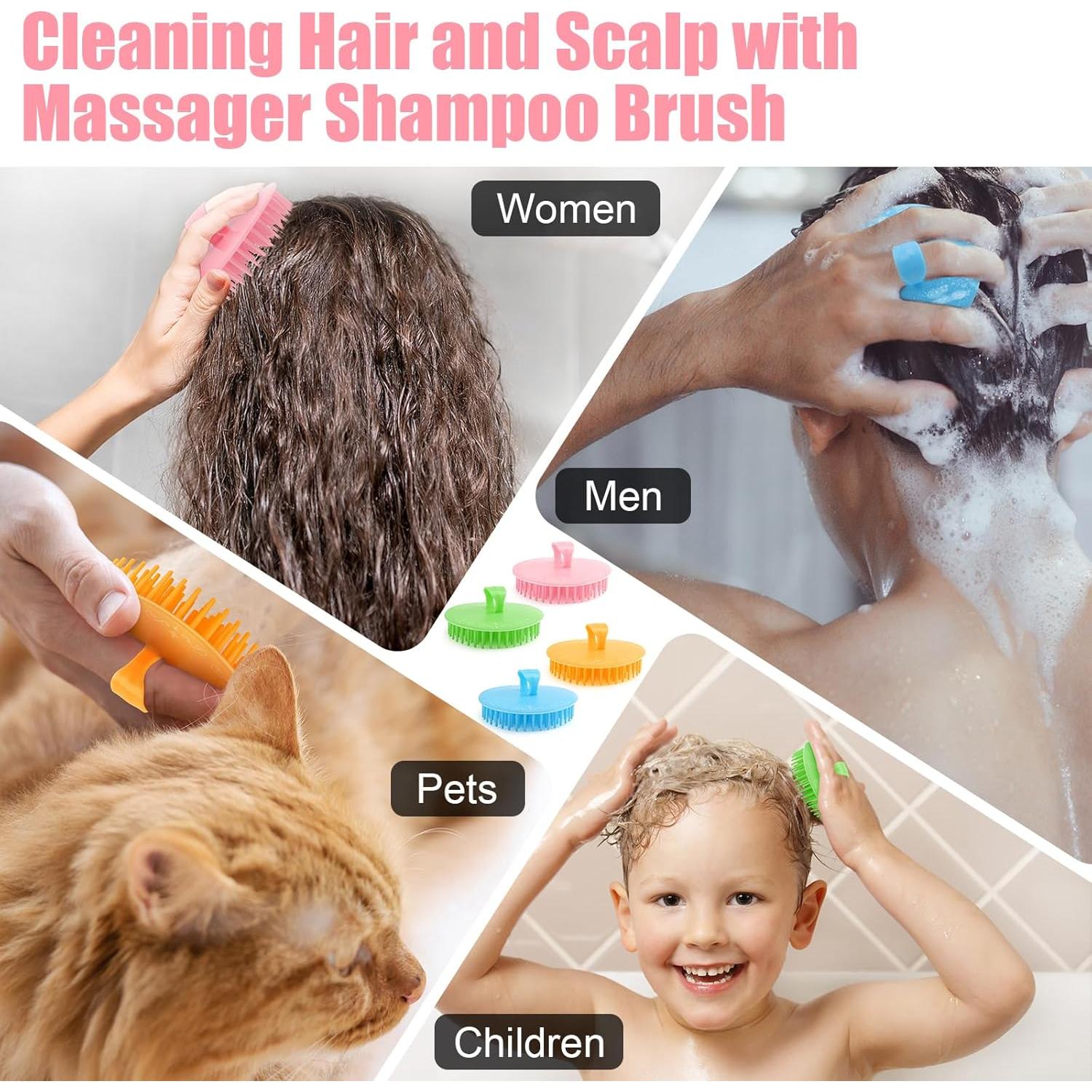 Cepillo Exfoliador de Cuero Cabelludo NICEMOVIC - Paquete de 4