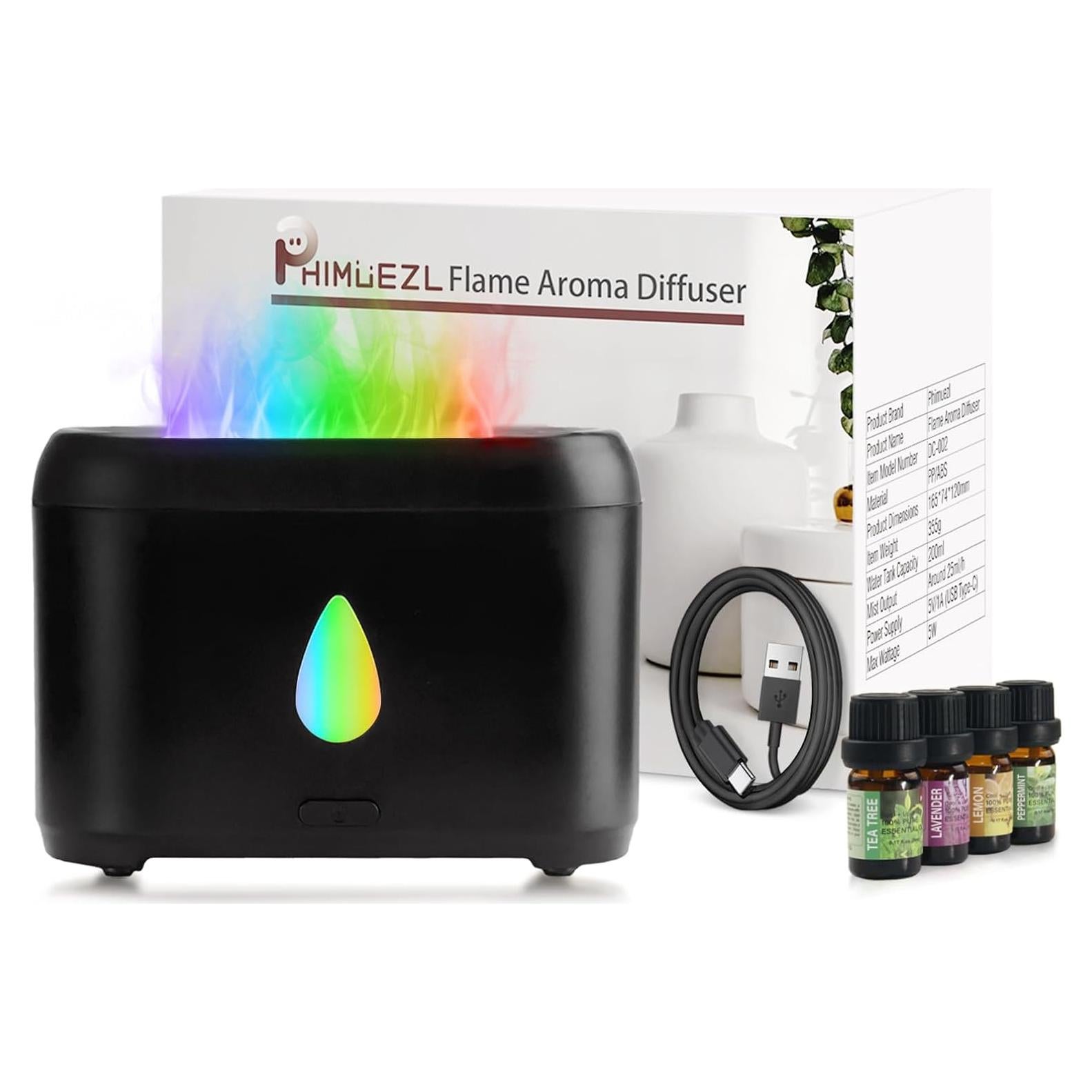 Difusor de Aceites Esenciales Phimuezl 200ml con Luz LED