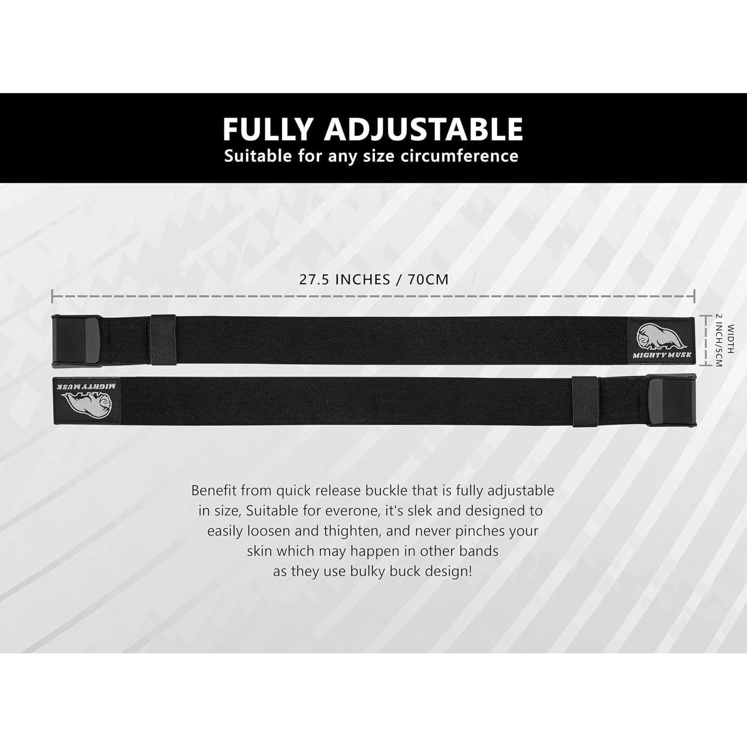 Bandas de Oclusión BFR Mighty Musk - 2 Unidades para Ejercicio