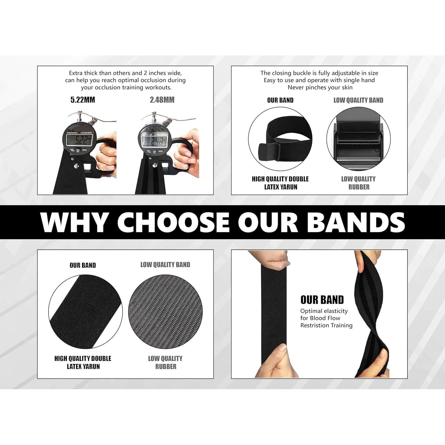 Bandas de Oclusión BFR Mighty Musk - 2 Unidades para Ejercicio