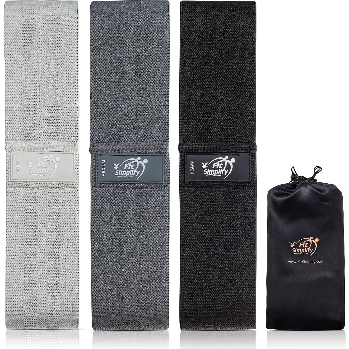 Conjunto de 3 Bandas de Resistencia Antideslizantes Fit Simplify