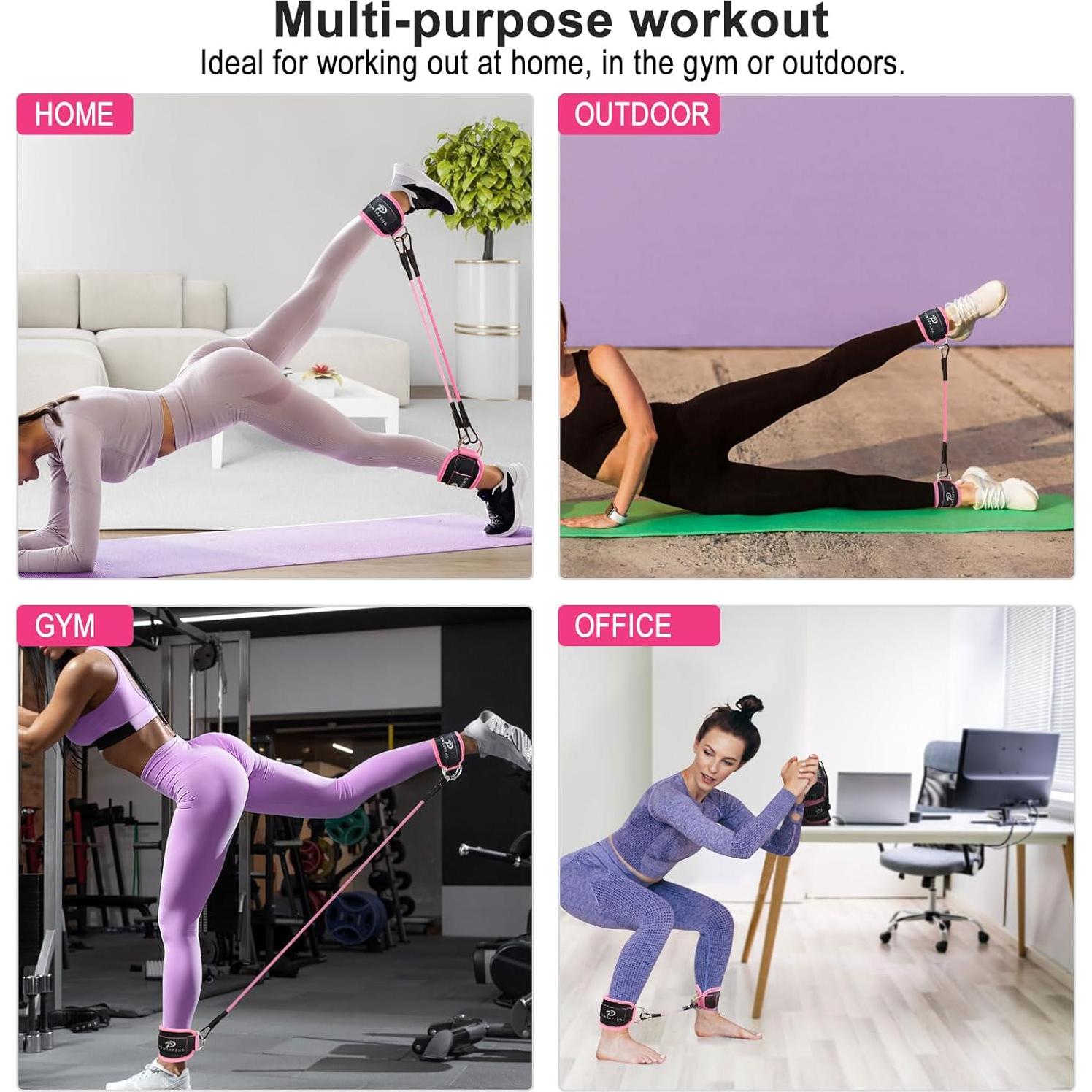 Bandas de Resistencia para Tobillos Powerfeng - 3 Niveles de Tensión