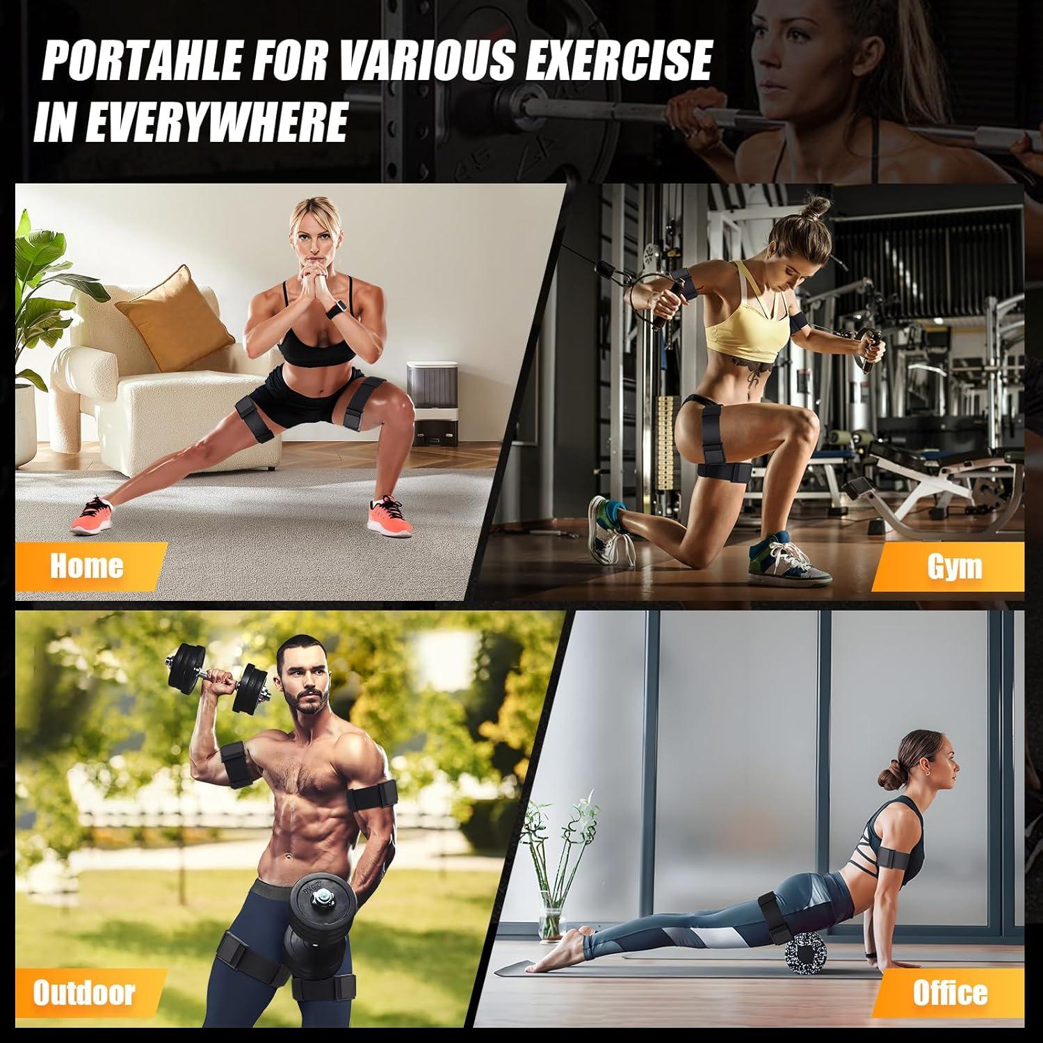 Bandas de Glúteos ROSYQUARZ Ajustables para Entrenamiento BFR