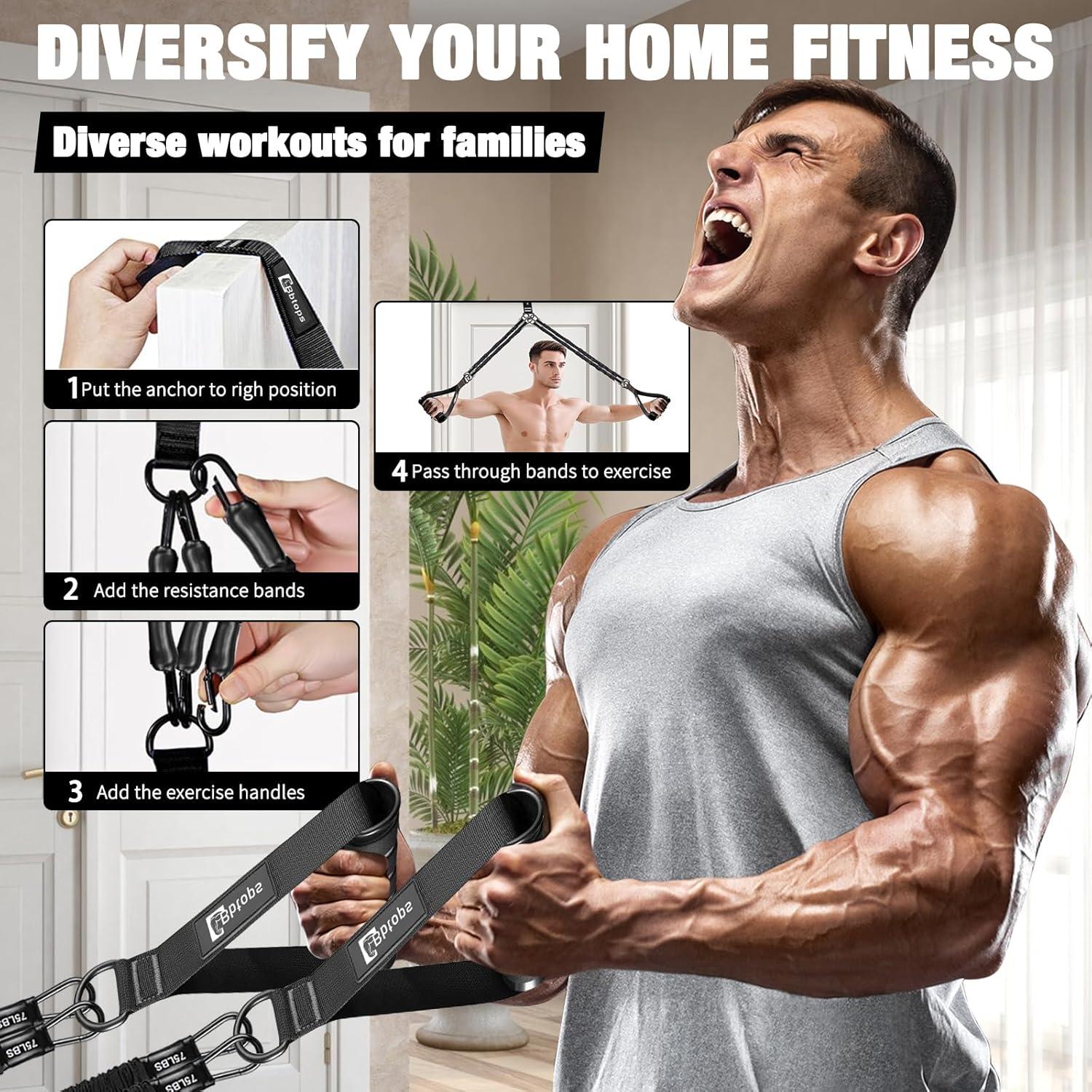 Set de Bandas de Asistencia para Pull Up Bbtops - 4 Bandas Ajustables