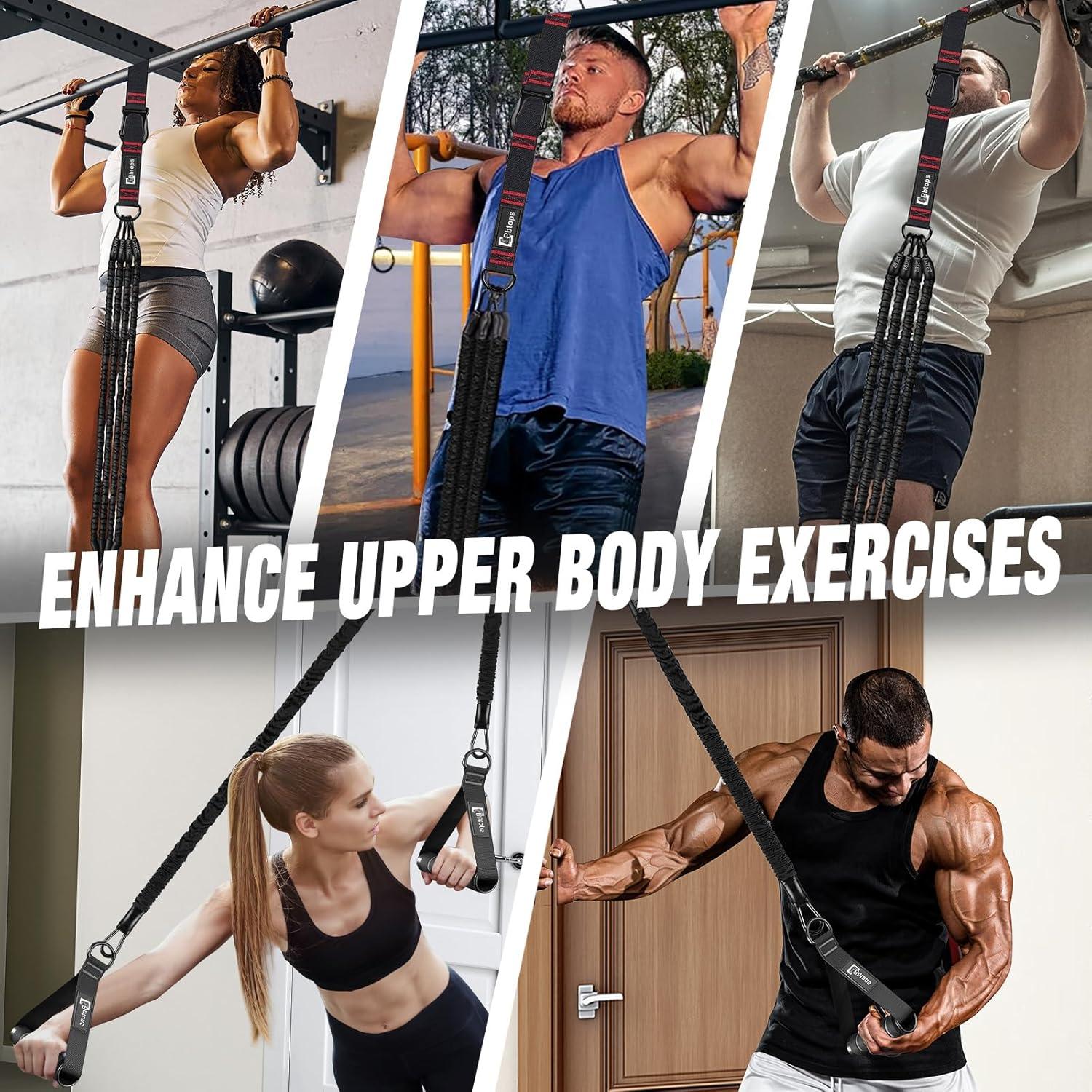 Set de Bandas de Asistencia para Pull Up Bbtops - 4 Bandas Ajustables