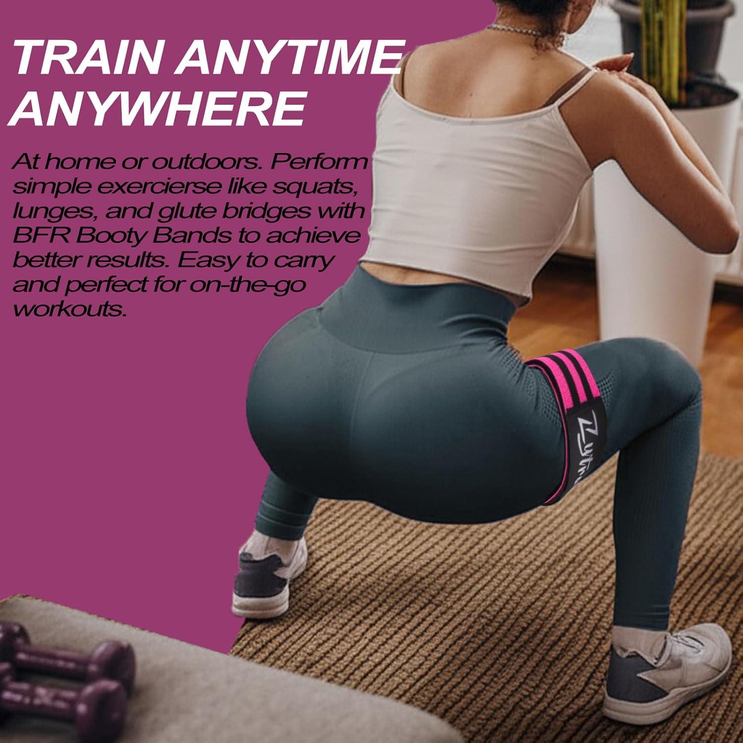 Bandas de Oclusión BFR Zytrant Rosa para Glúteos y Piernas