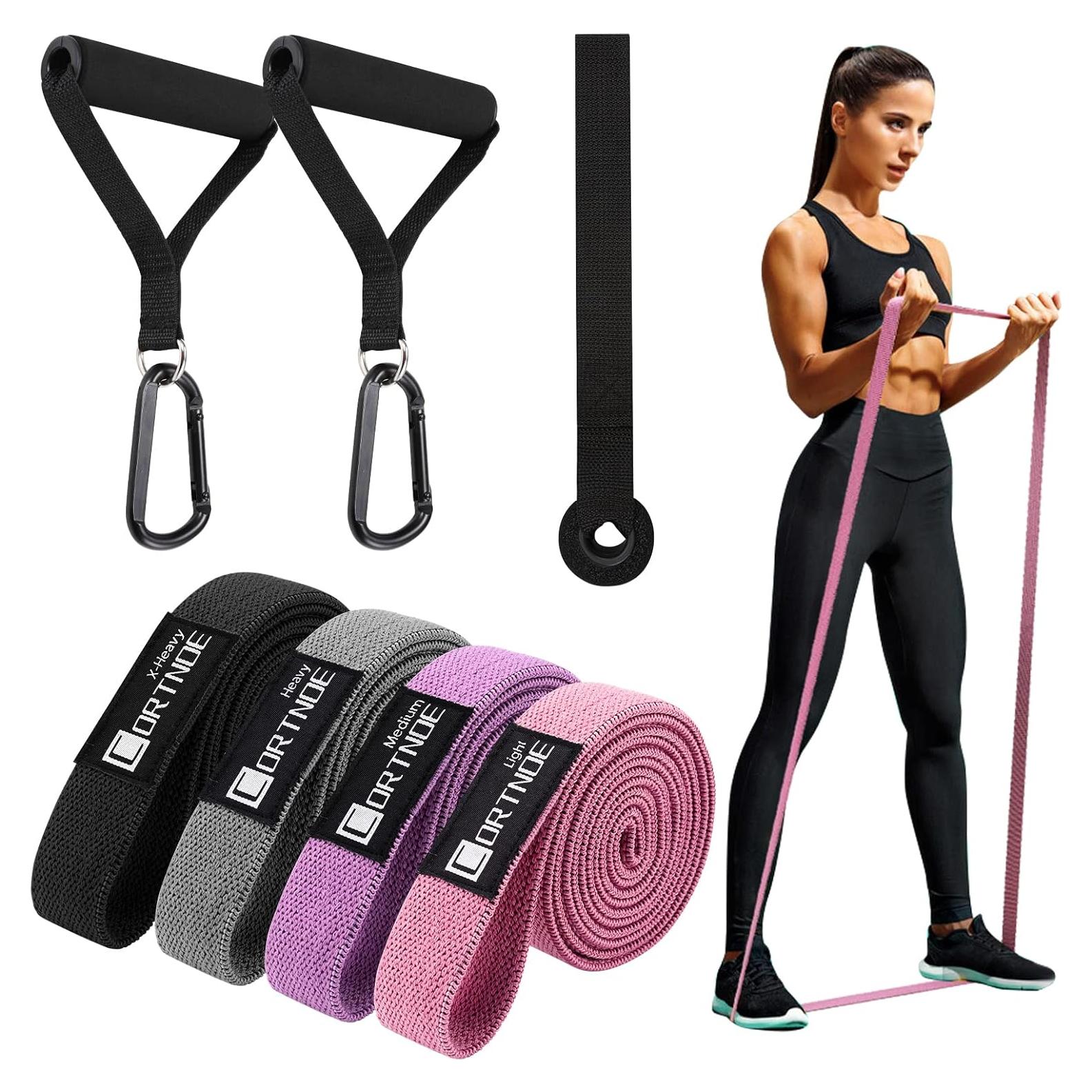 Conjunto de Bandas de Resistencia CORTNOE 10 Piezas Tela Antideslizante