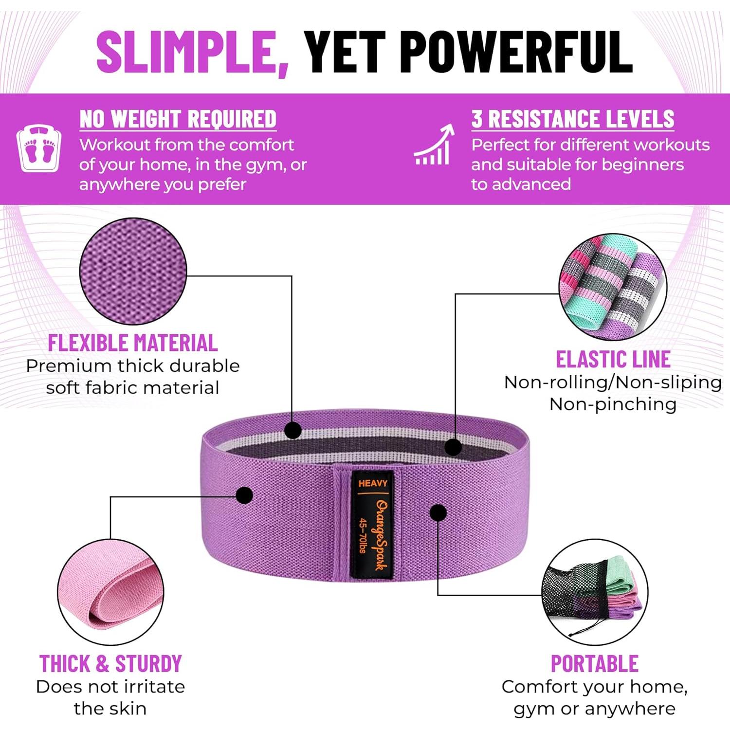 Bandas de Resistencia OrangeSpark - Set de 3 para Entrenamiento