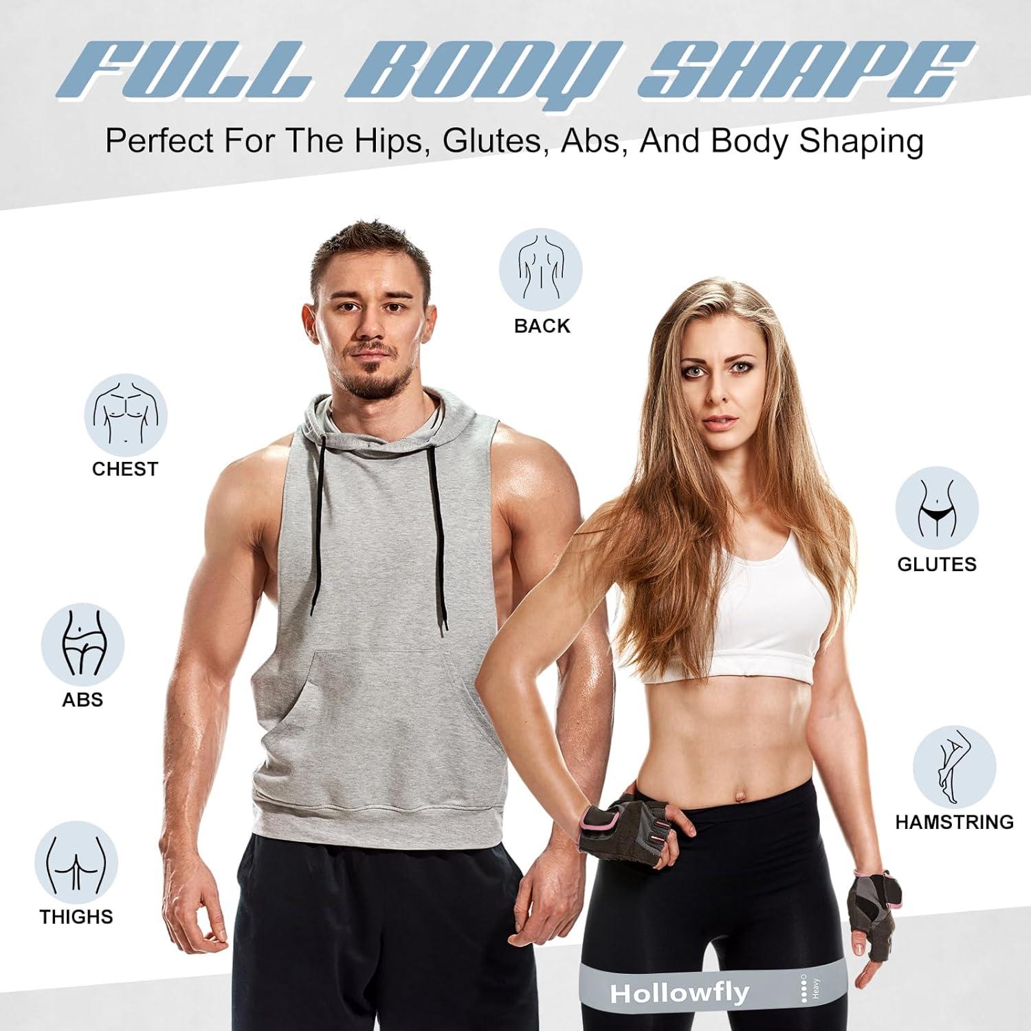 12 Bandas de Resistencia Hollowfly de Láttex Antideslizantes