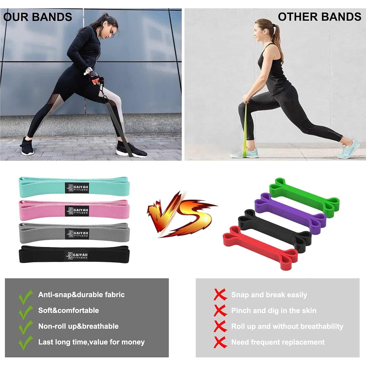 Bandas de Resistencia GAIYAH FITNESS - 4 Niveles para Ejercicio