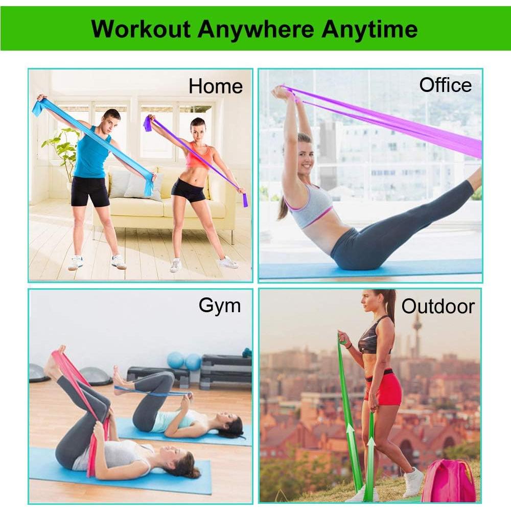 Bandas de Resistencia GOAITOU 150 cm para Ejercicio y Yoga