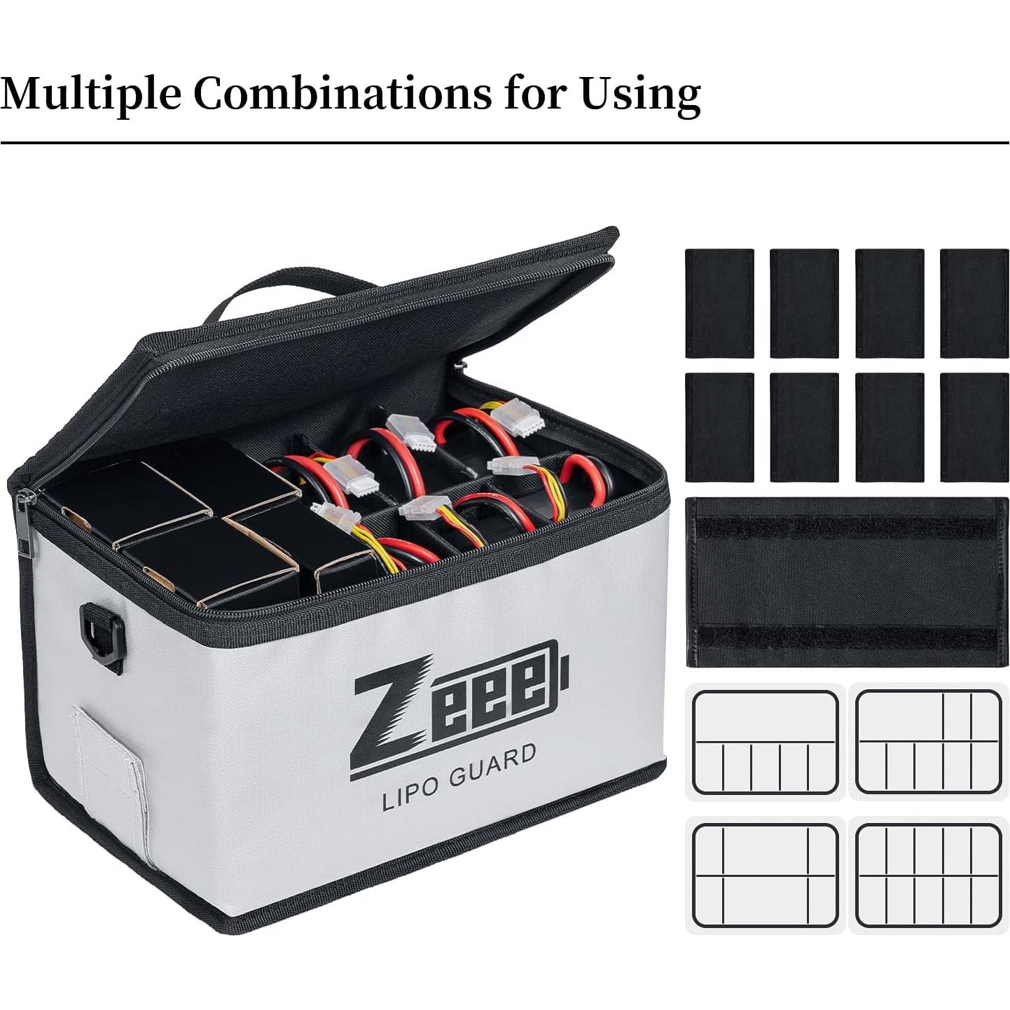 Bolsa a Prueba de Fuego Zeee LiPo 10 Celdas 26.9x17x17 cm