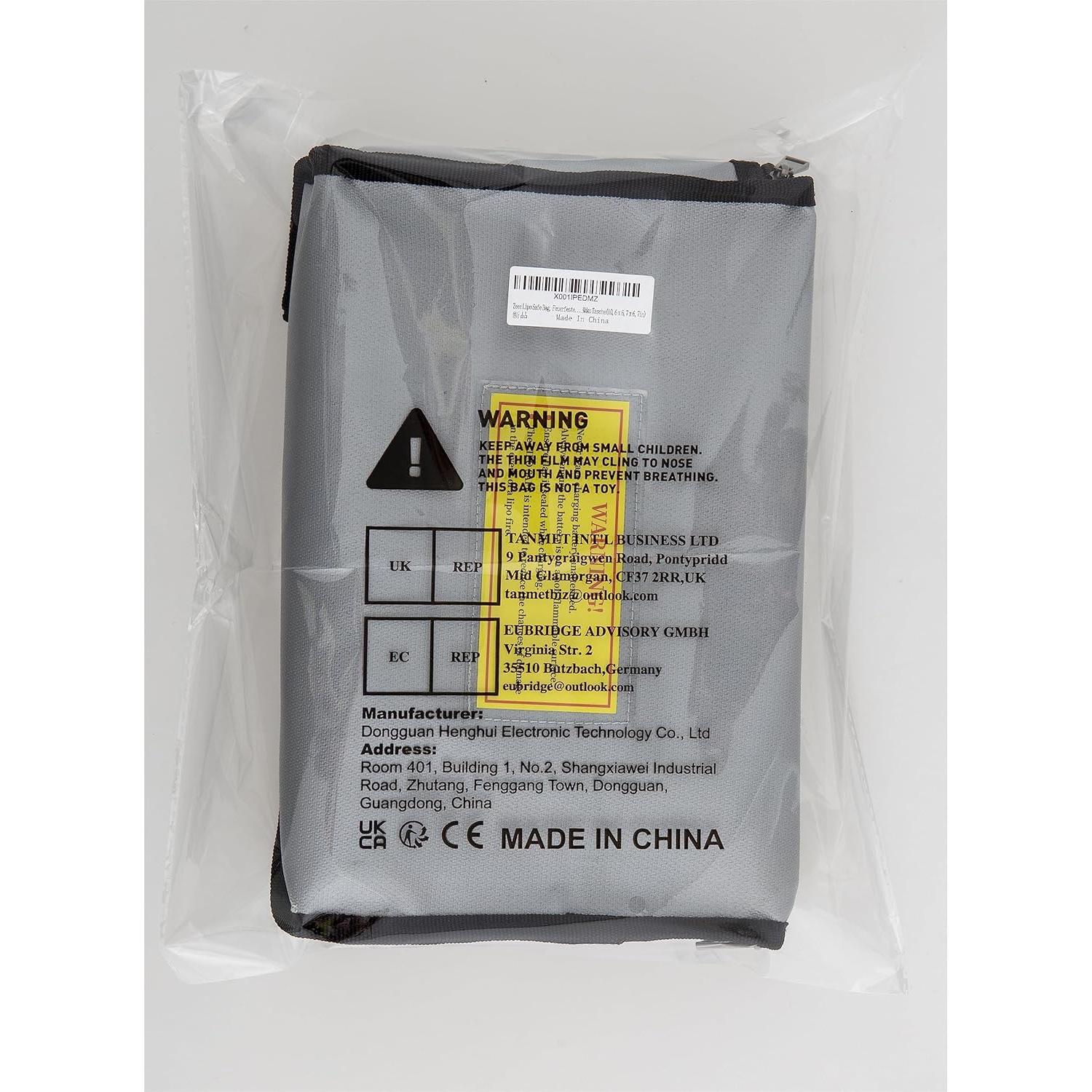 Bolsa a Prueba de Fuego Zeee LiPo 10 Celdas 26.9x17x17 cm