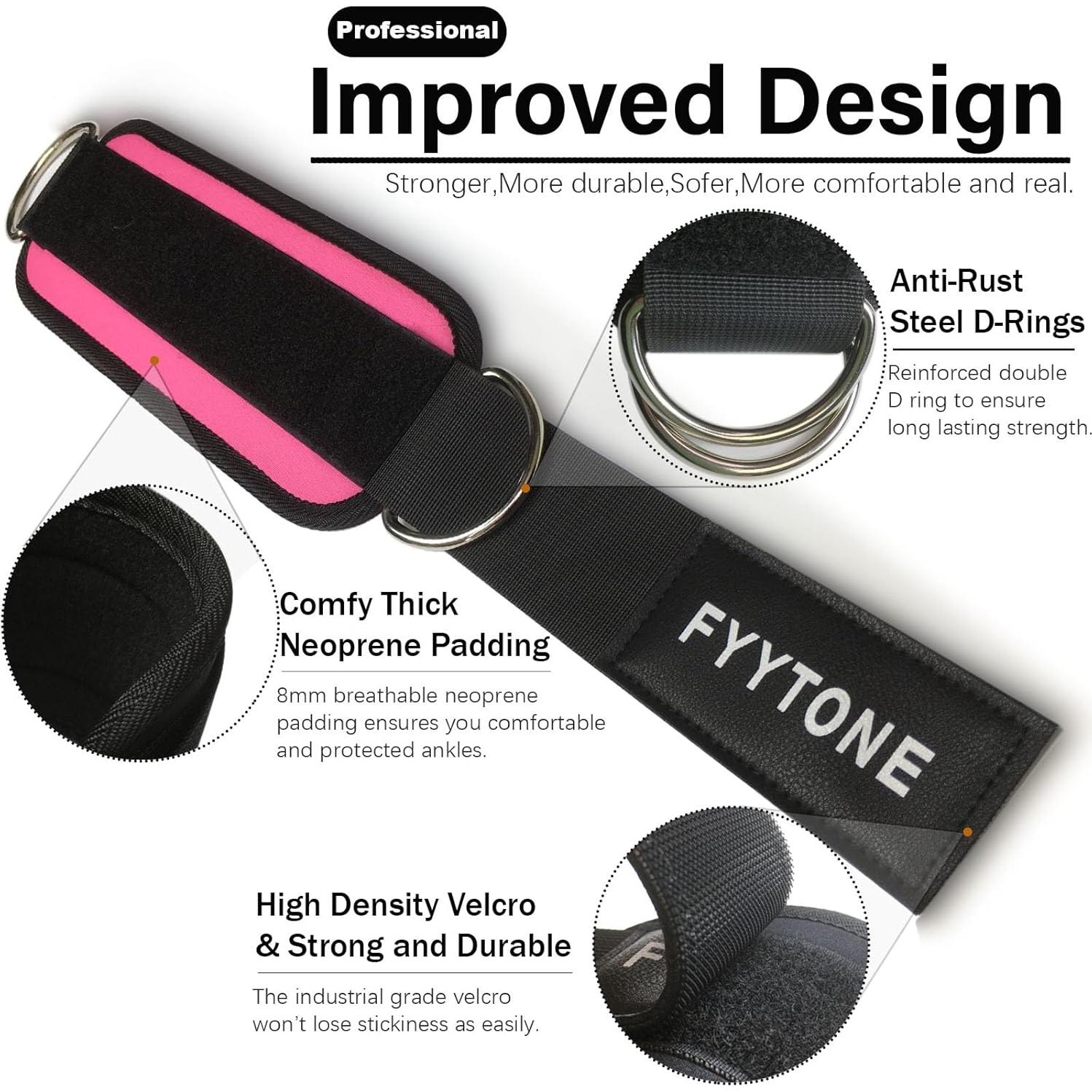 Bandas de Resistencia para Tobillos FYYTONE - Ejercicio Glúteos