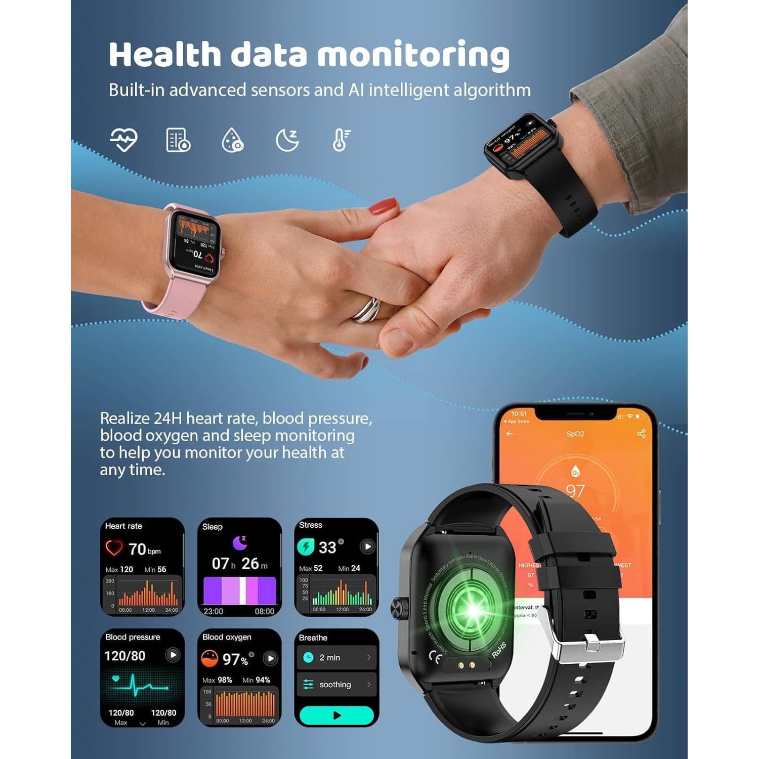 Reloj Inteligente BooaBei T56 1.91" GPS Impermeable IP68