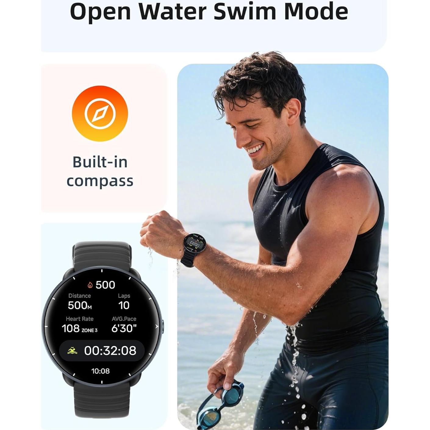 Reloj Inteligente Parsonver FitNova R1 5ATM Negro GPS AMOLED