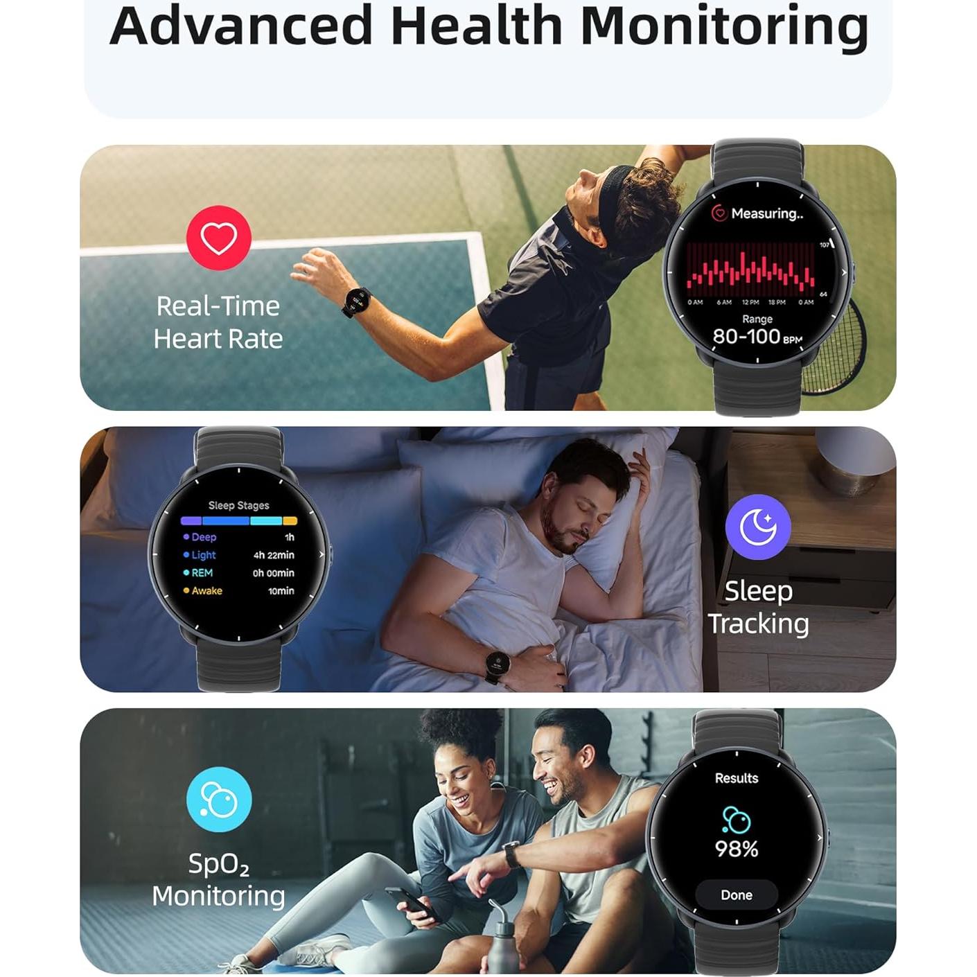 Reloj Inteligente Parsonver FitNova R1 5ATM Negro GPS AMOLED