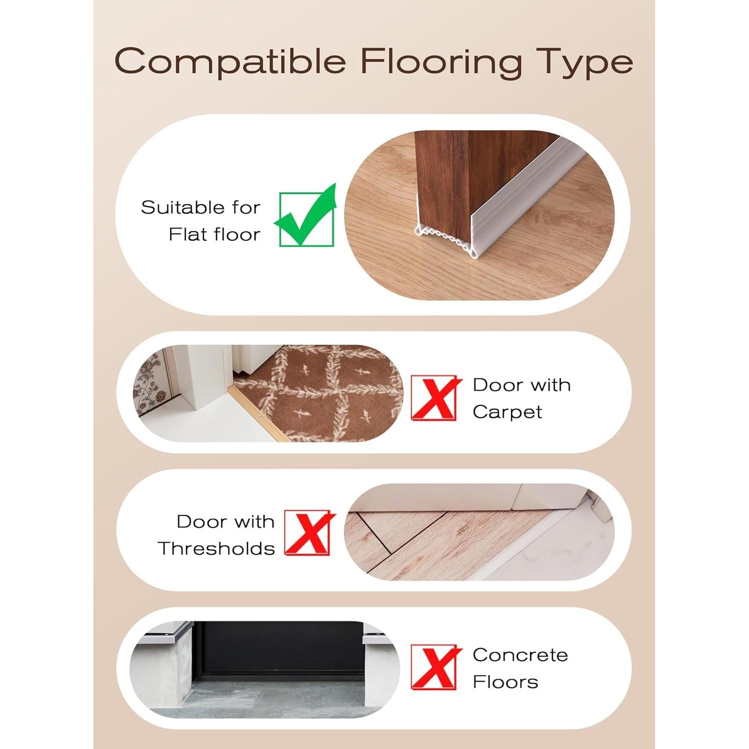 Sellador de Corrientes de Aire de Silicona SUNMON 1.01m Blanco