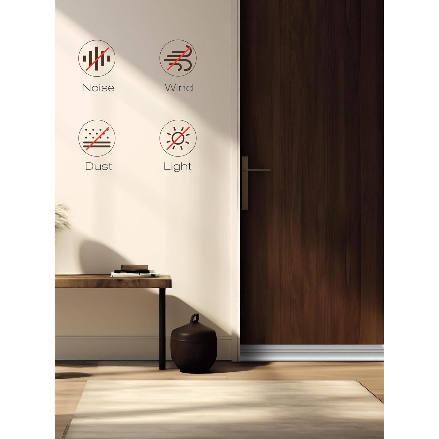 Sellador de Corrientes de Aire de Silicona SUNMON 1.01m Blanco