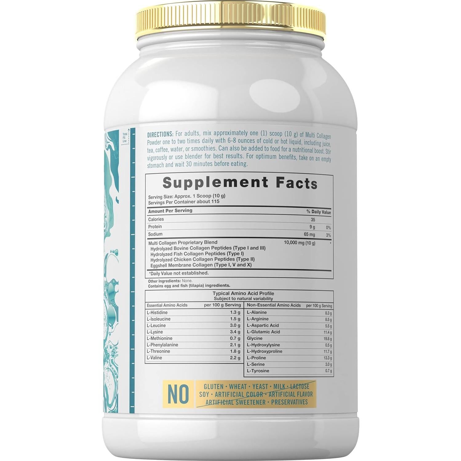 Carlyle Polvo de Colágeno Multi Tipo I, II, III, V, X 1.09 kg