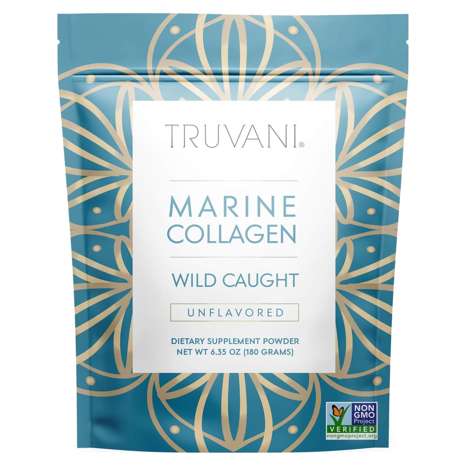 Colágeno Marino Hidrolizado Truvani en Polvo 180g - Tipo 1, 2 y 3