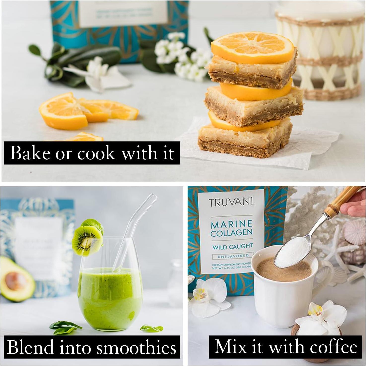 Colágeno Marino Hidrolizado Truvani en Polvo 180g - Tipo 1, 2 y 3