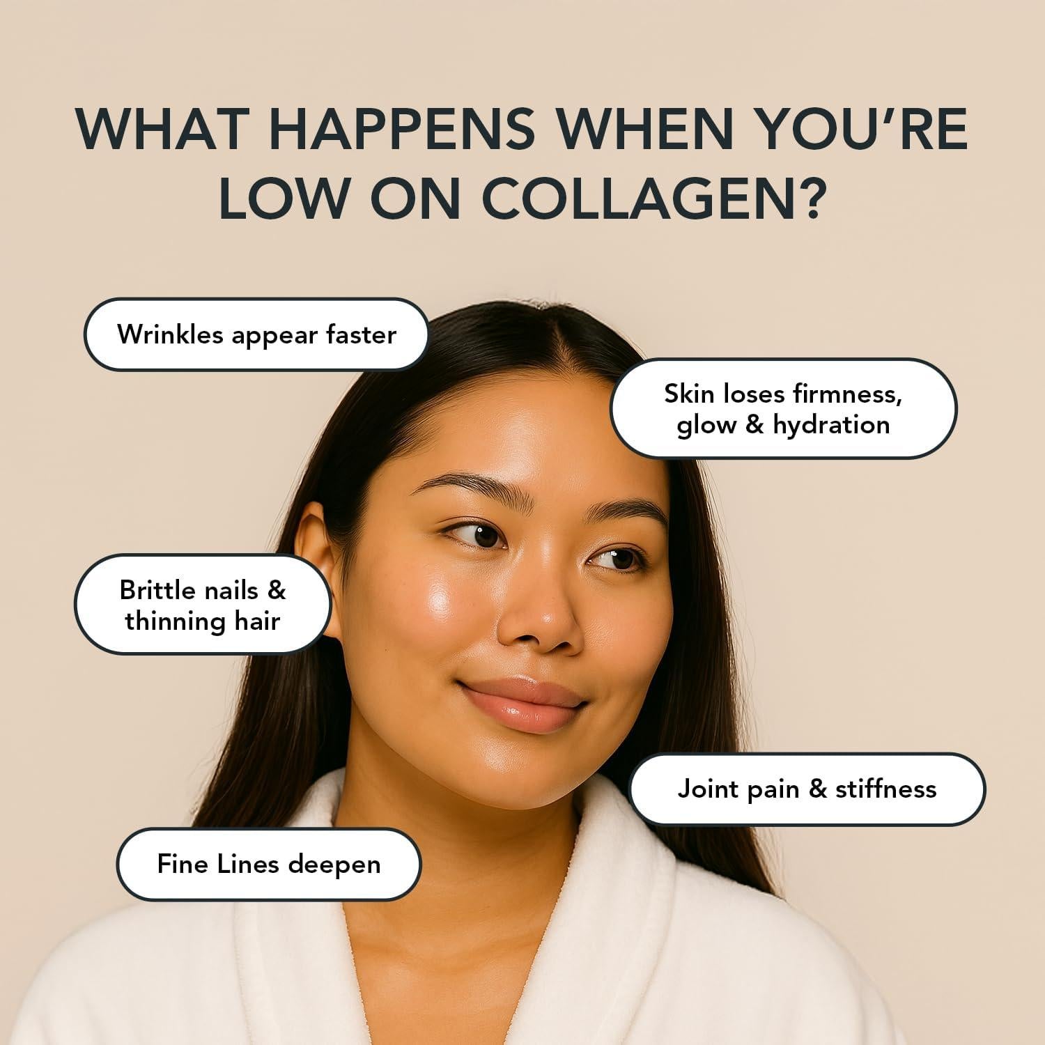 Colágeno Múltiple Vitamin Bounty Plus - 5 Tipos de Péptidos con Vitamina C y Ácido Hialurónico - 28 Porciones