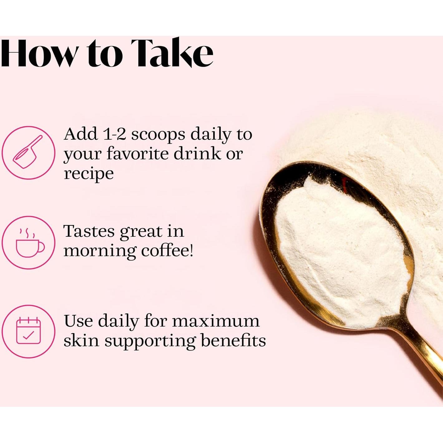 Polvo de Colágeno para Mujeres Winged Glow Up 255g - Belleza Piel, Cabello y Uñas