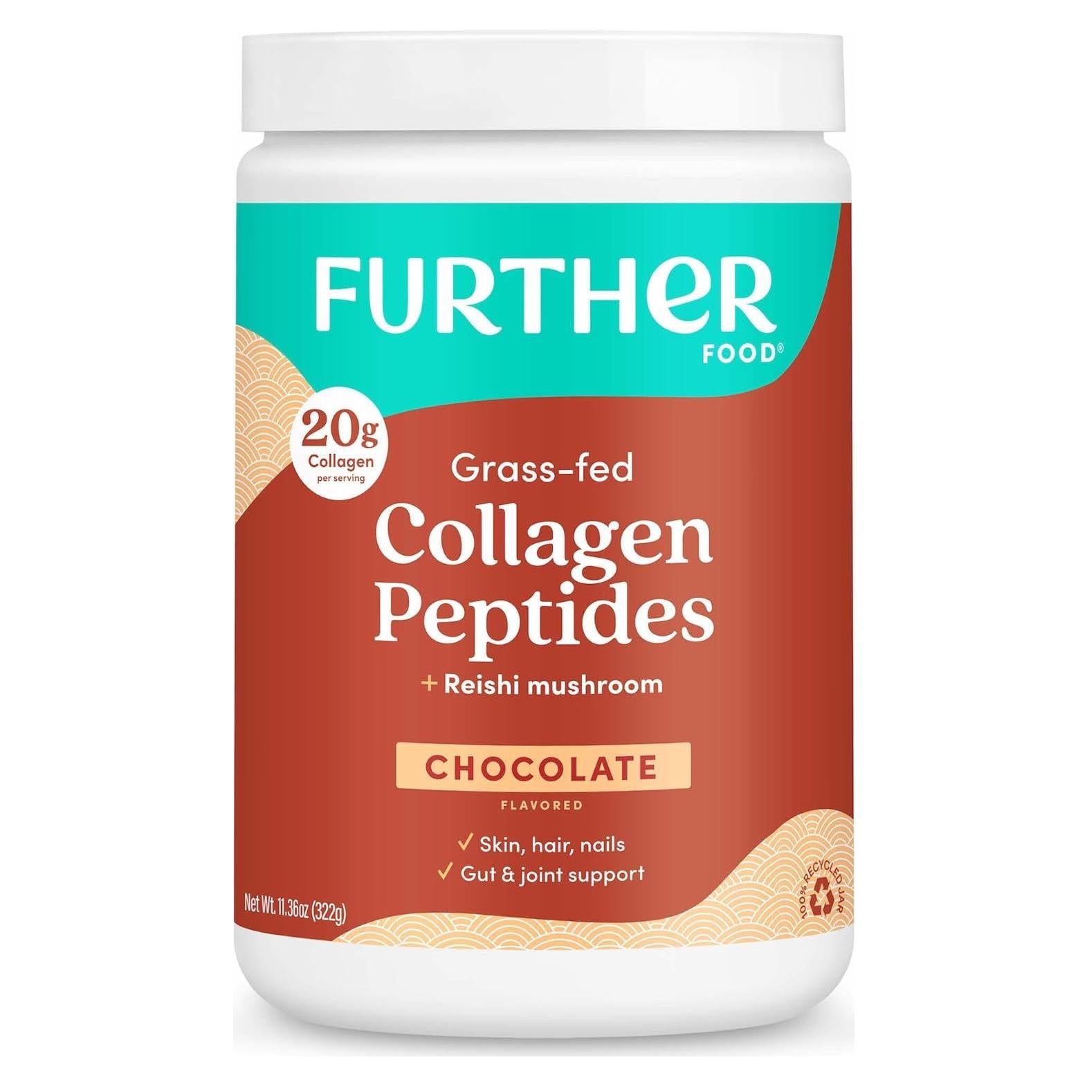 Polvo de Colágeno Hidrolizado de Chocolate Further Food 321.84 g