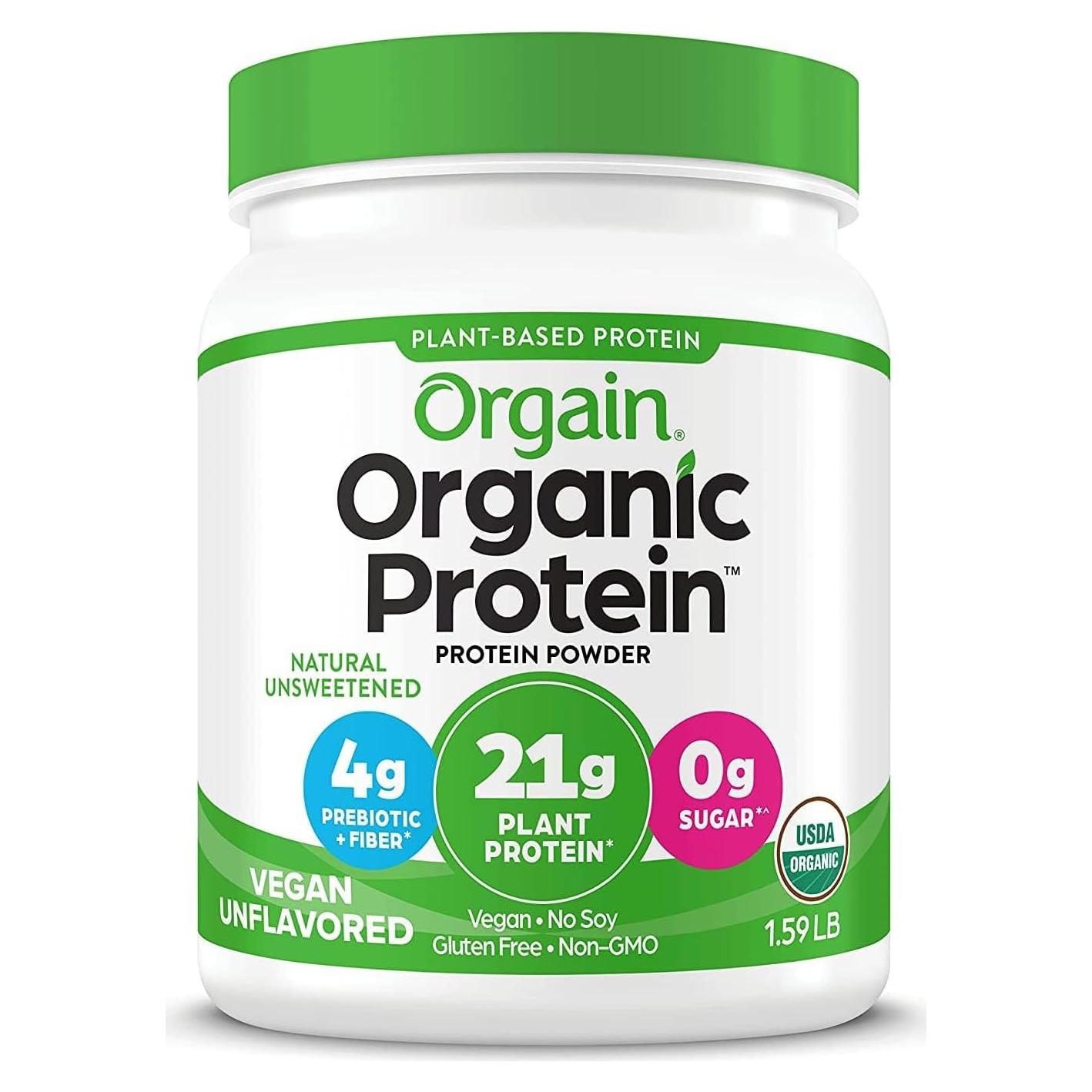 Proteína Vegana Orgánica en Polvo Orgain 0.72 kg Sin Sabor