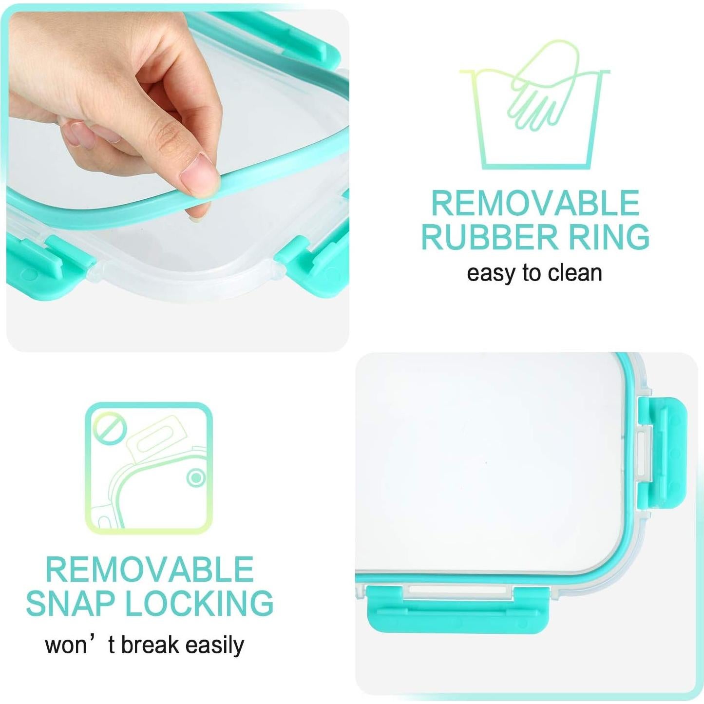 Contenedores de Vidrio para Preparación de Comidas M MCIRCO 10-Pack 625ml