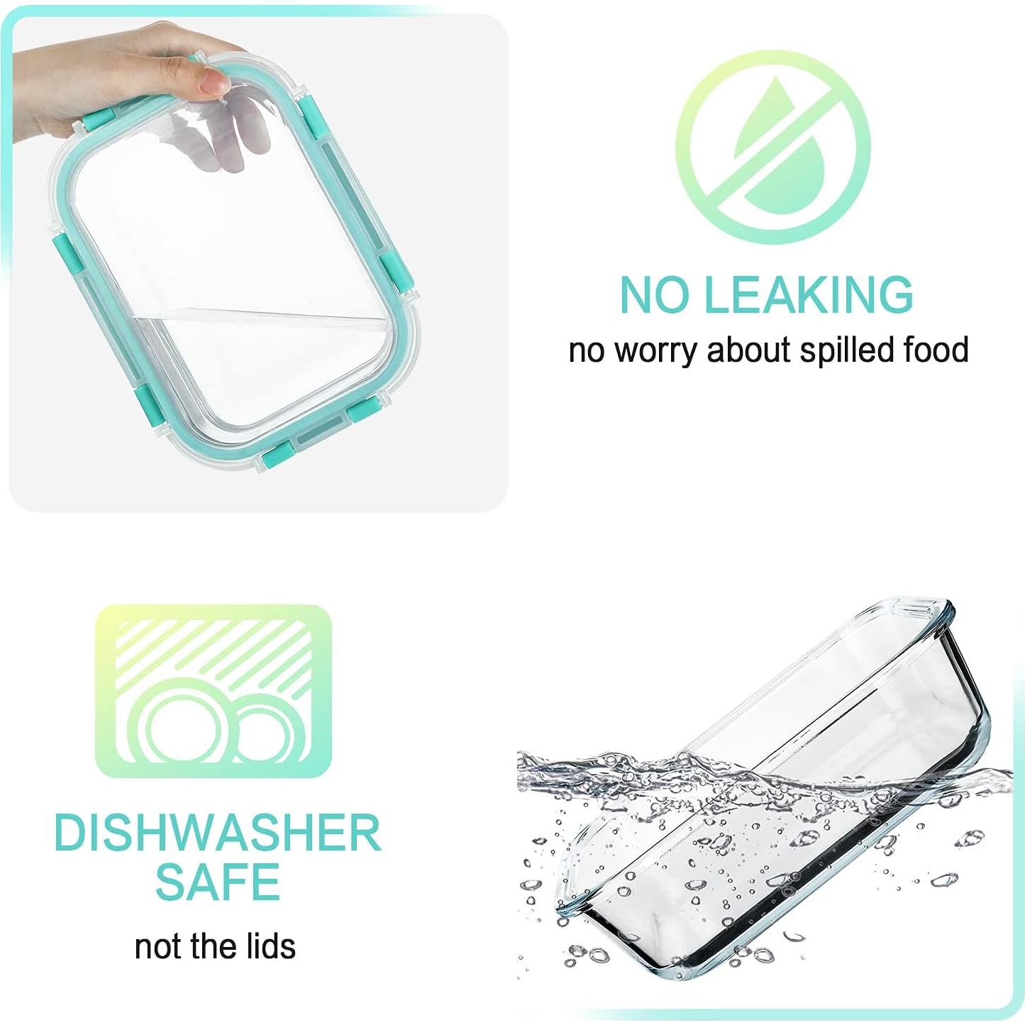 Contenedores de Vidrio para Preparación de Comidas M MCIRCO 10-Pack 625ml